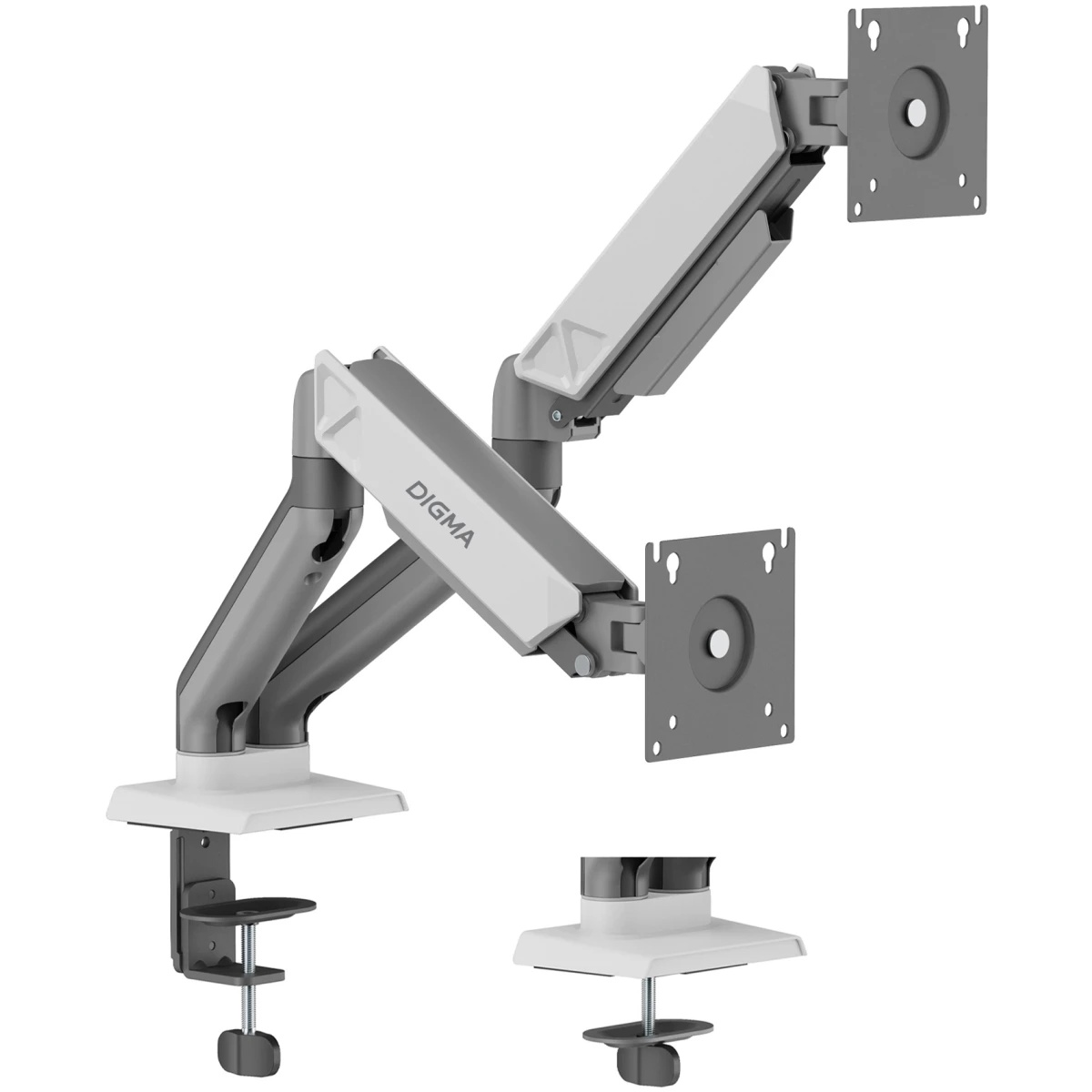 Кронштейн для мониторов ЖК Digma D-MM102D серый 17"-32" макс.9кг крепление к столешнице поворот и на