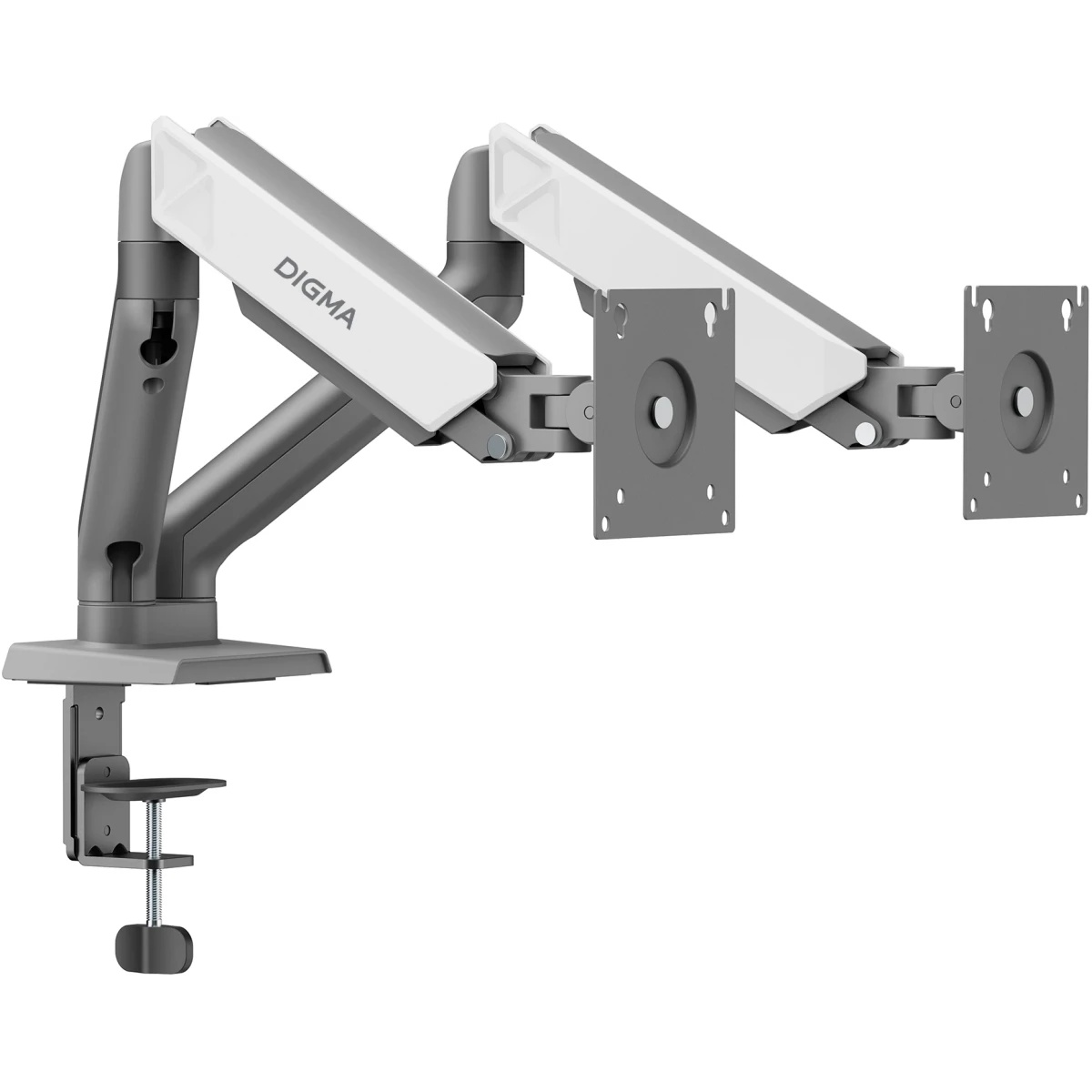 Кронштейн для мониторов ЖК Digma D-MM102D серый 17"-32" макс.9кг крепление к столешнице поворот и на
