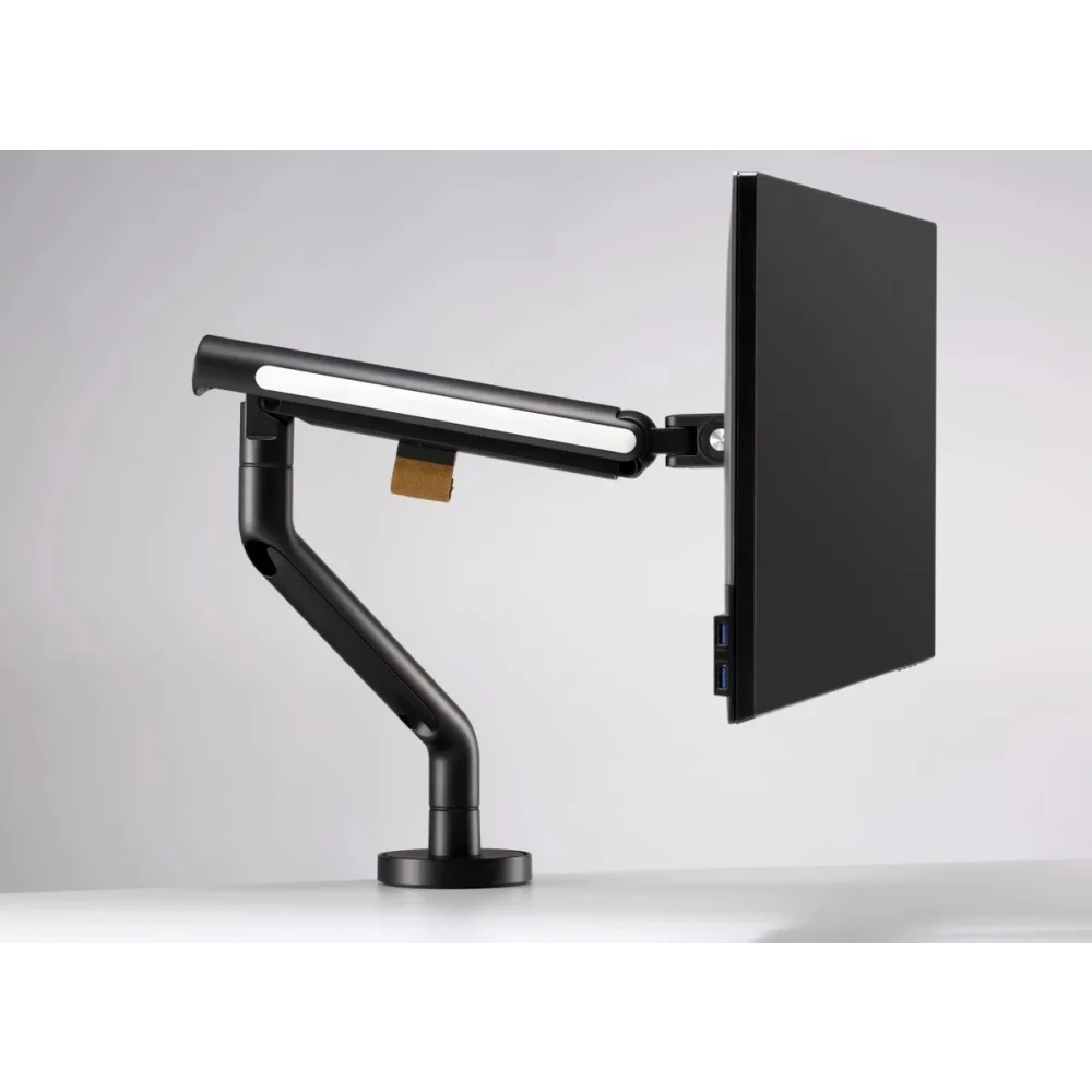 Кронштейн для мониторов Ultramounts UM725B черный 17"-32" макс.9кг крепление к столешнице поворот и