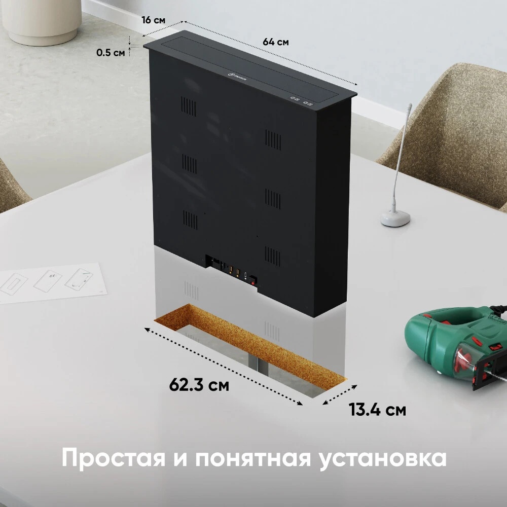 Кронштейн для мониторов Onkron NWS-SC24 черный 13"-24" макс.15кг настольный