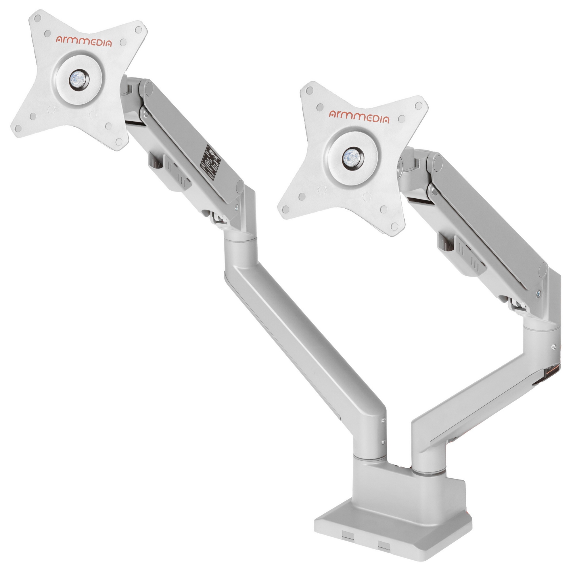 Кронштейн Arm media LCD-T36 silver, 4 шт/уп. Кр. алюм. настол. для 2-х мон. 15"-34", max 2х9 кг, нак