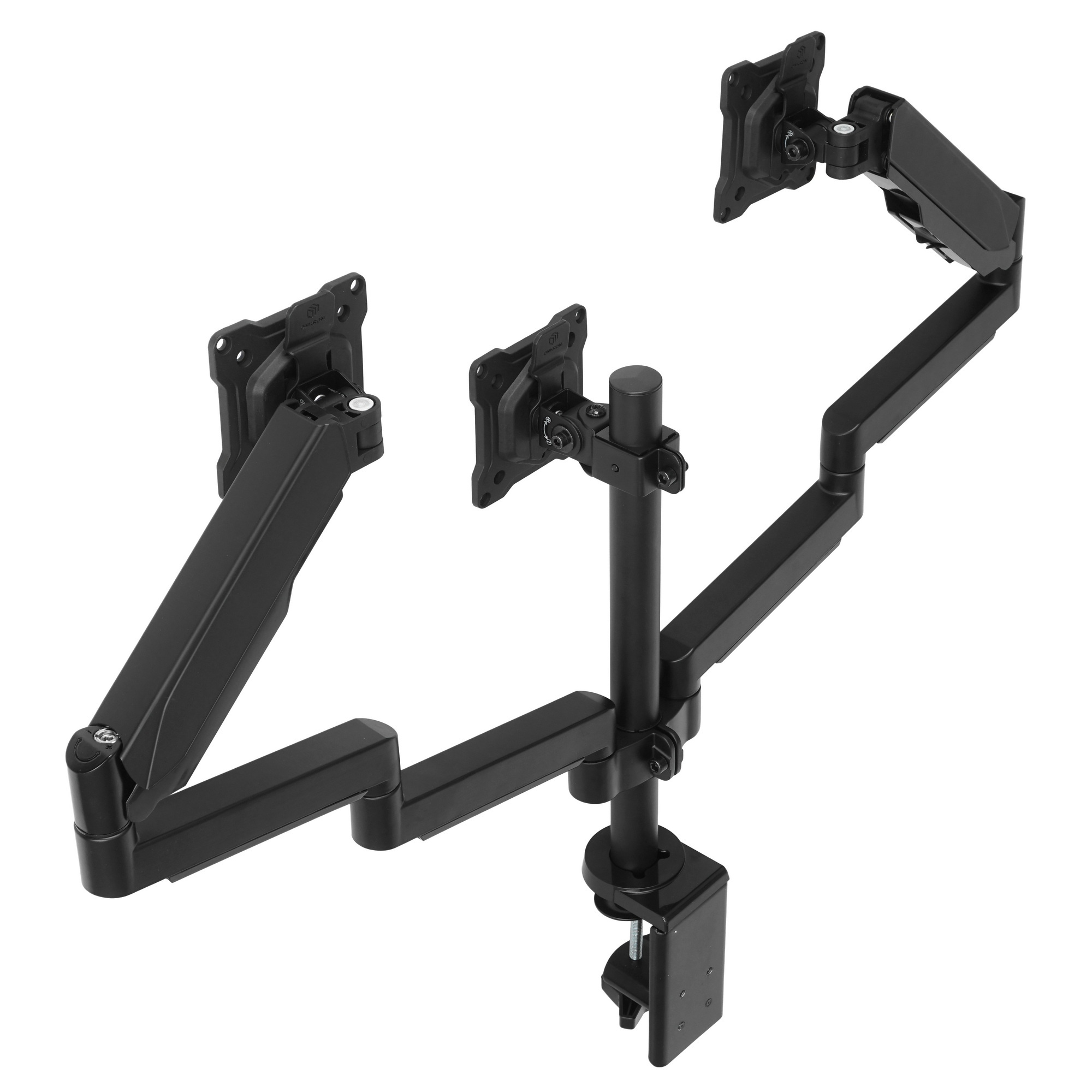 Кронштейн (держатель) ONKRON G280 для трех мониторов 13"-32" дюймов настольный, черный