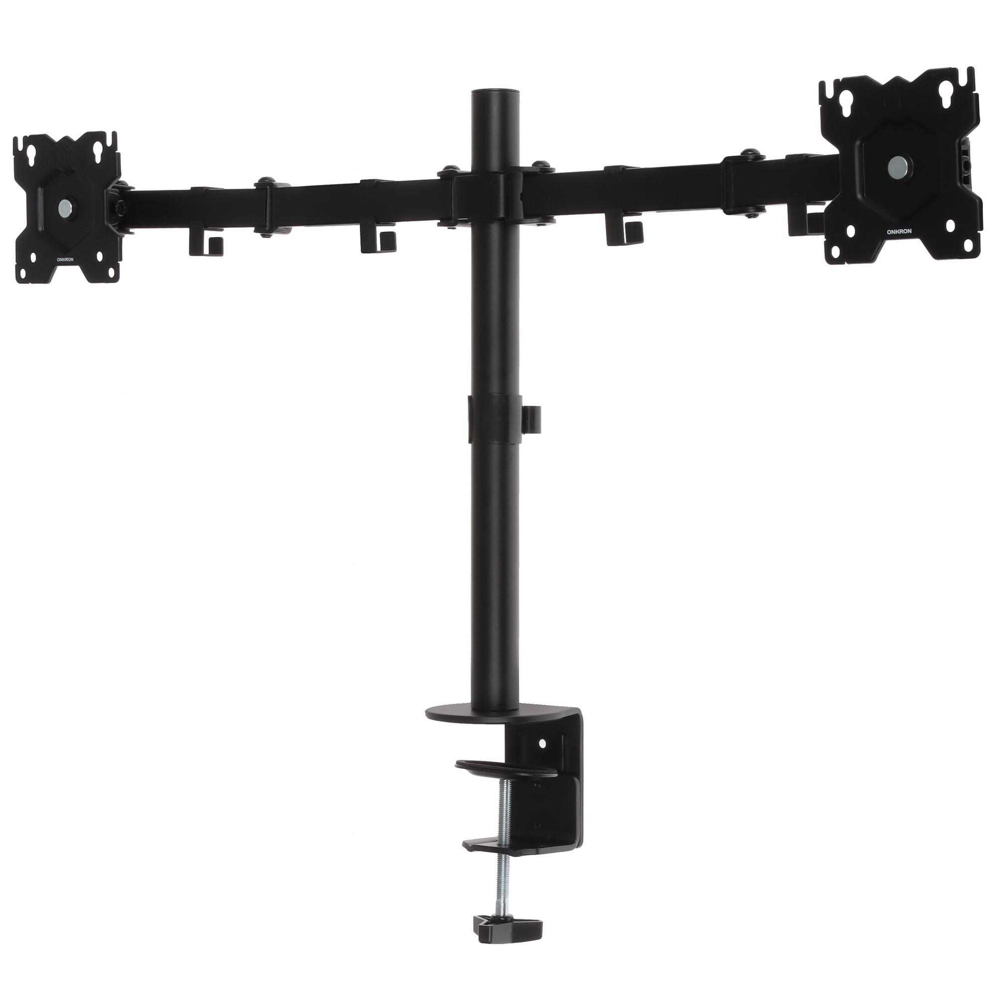 Кронштейн ONKRON D221E для двух мониторов 13"-32" настольный, чёрный