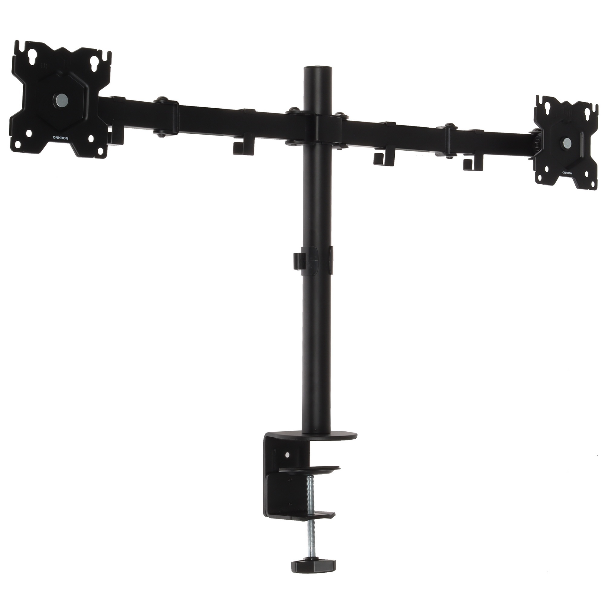 Кронштейн ONKRON D221E для двух мониторов 13"-32" настольный, чёрный