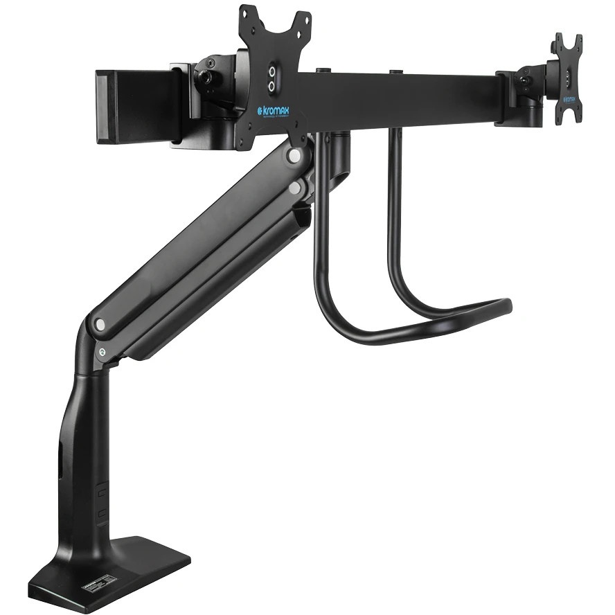 Кронштейн Kromax OFFICE-20 black, 1 шт/уп. Кр. алюм. настол. для мон. 17"-35", max 2x10 кг, 6 ст св.