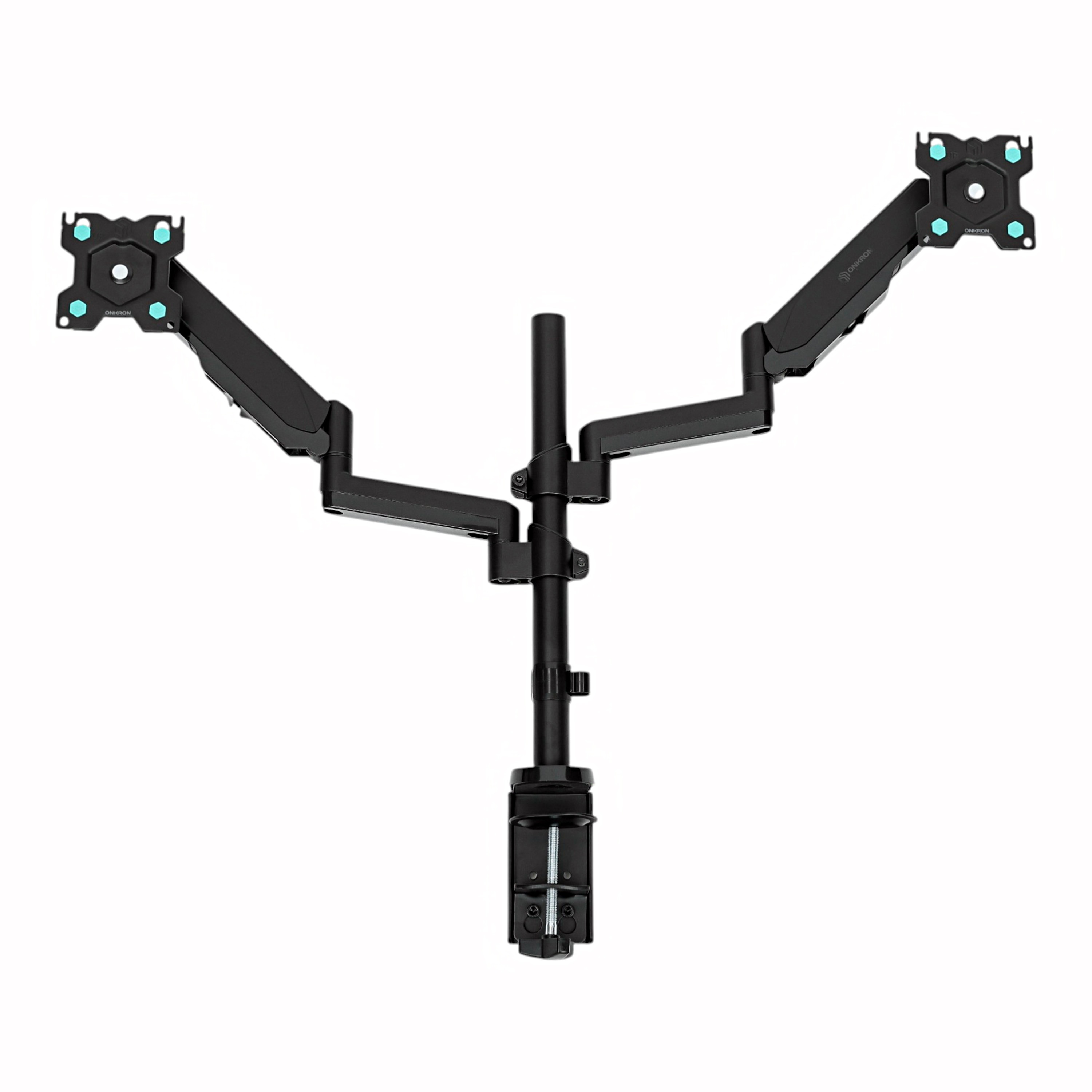 Кронштейн (держатель) ONKRON G140 для двух мониторов 13"-32" дюймов настольный, черный