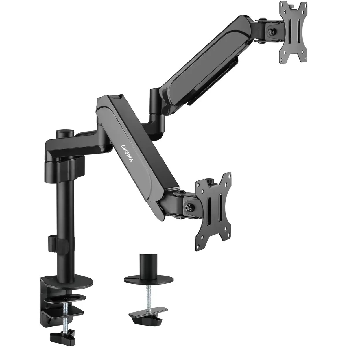 Кронштейн для мониторов ЖК Digma D-MM202D черный 17"-32" макс.9кг крепление к столешнице поворот и н