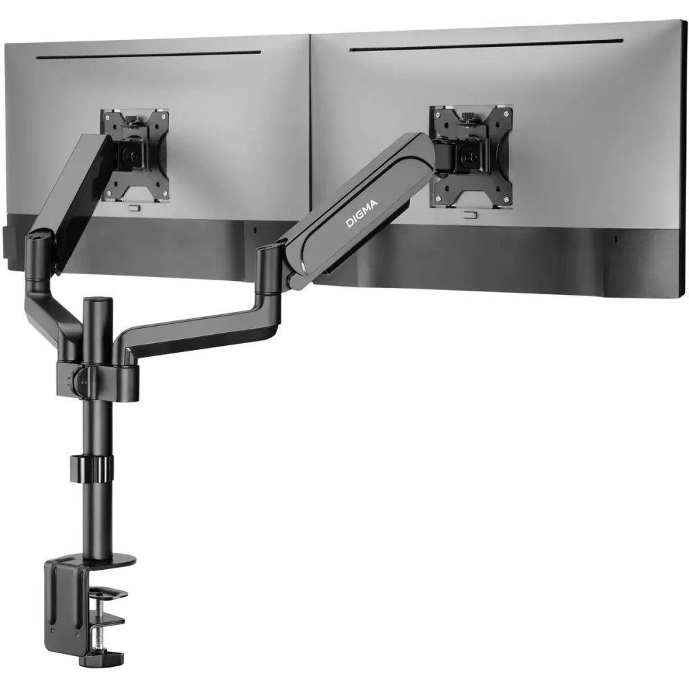 Кронштейн для мониторов ЖК Digma D-MM202D черный 17"-32" макс.9кг крепление к столешнице поворот и н