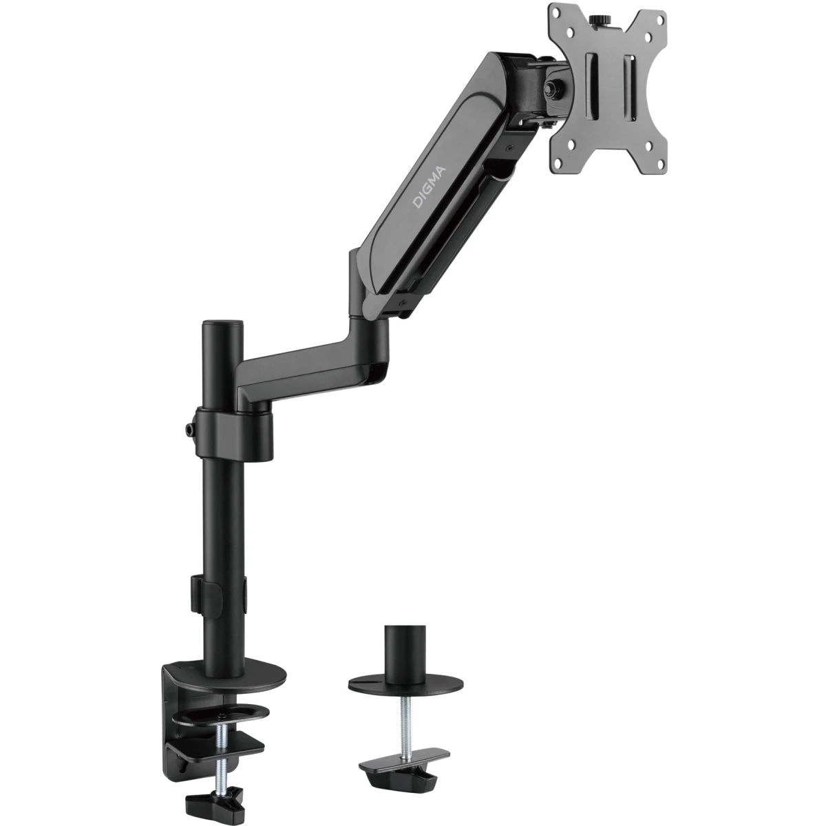 Кронштейн для мониторов ЖК Digma D-MM201 черный 17"-32" макс.9кг крепление к столешнице поворот и на