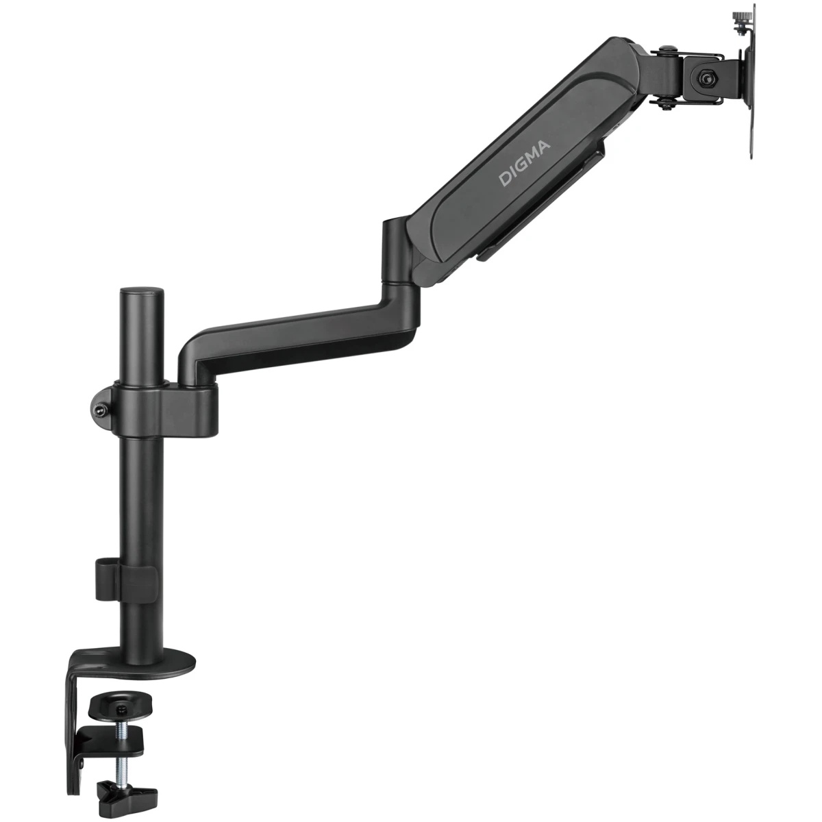 Кронштейн для мониторов ЖК Digma D-MM201 черный 17"-32" макс.9кг крепление к столешнице поворот и на