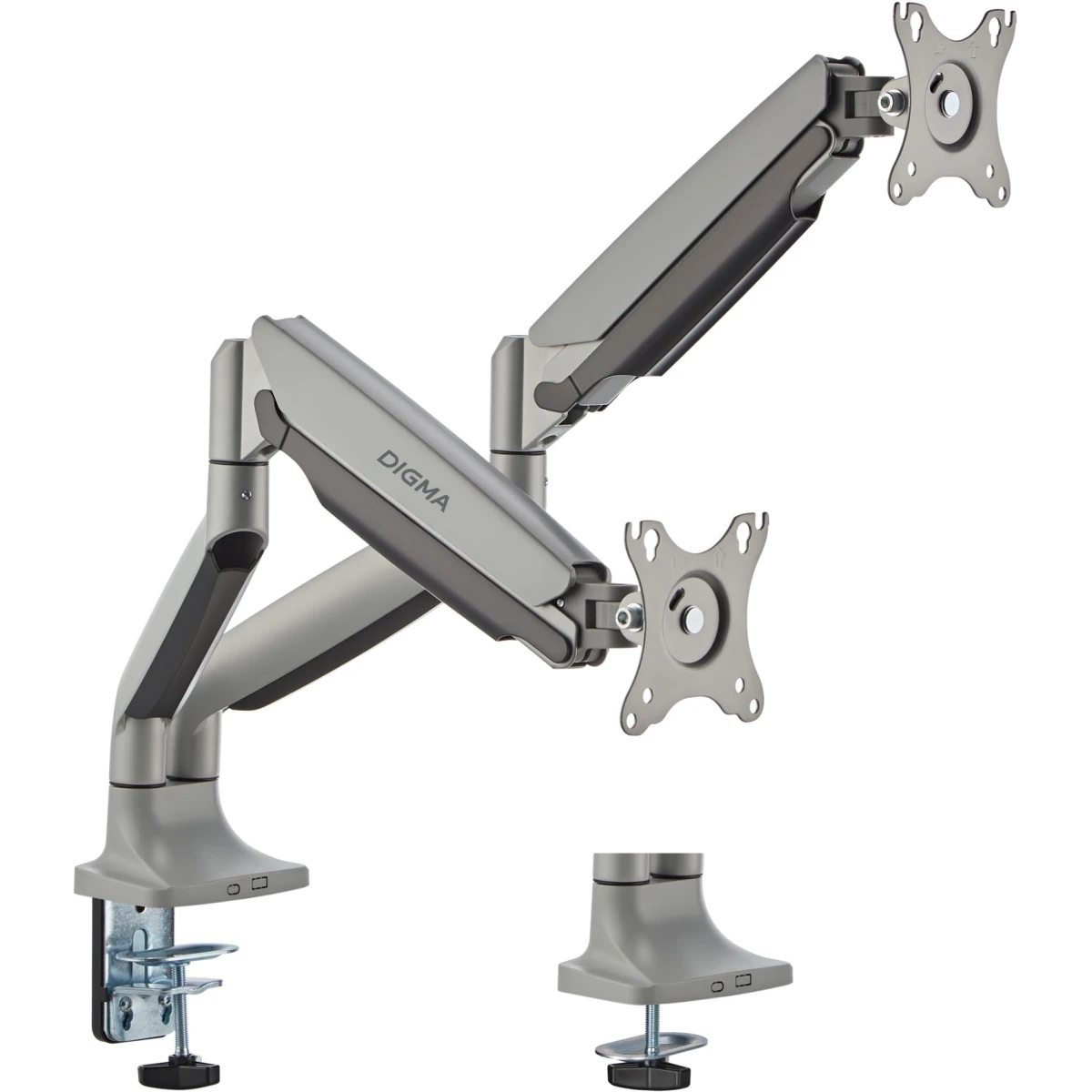 Кронштейн для мониторов ЖК Digma D-MM302D серый 17"-35" макс.9кг крепление к столешнице поворот и на