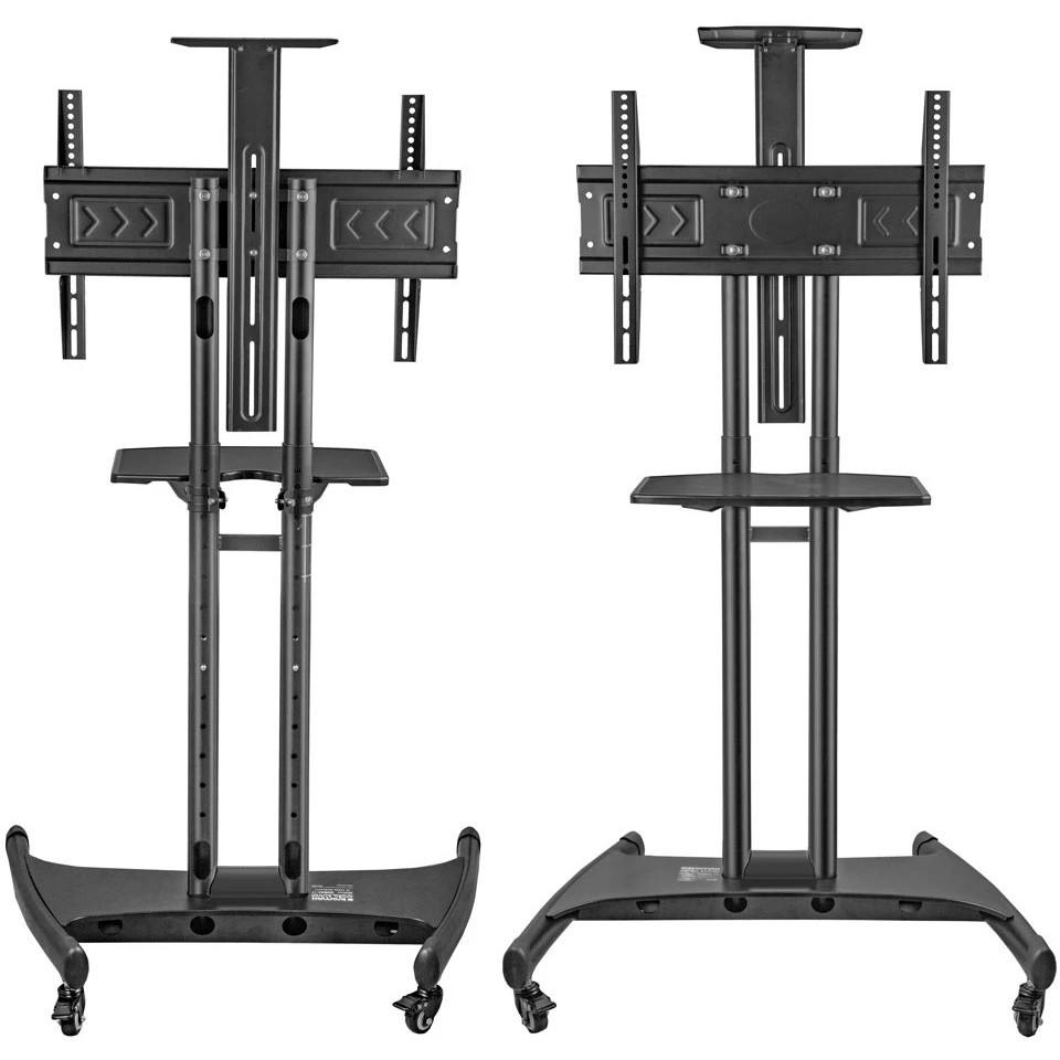 Мобильная стойка напольная Kromax OMEGA-17 black, 1 шт/уп, для TV 32"-80", max вес 50 кг, высота 153