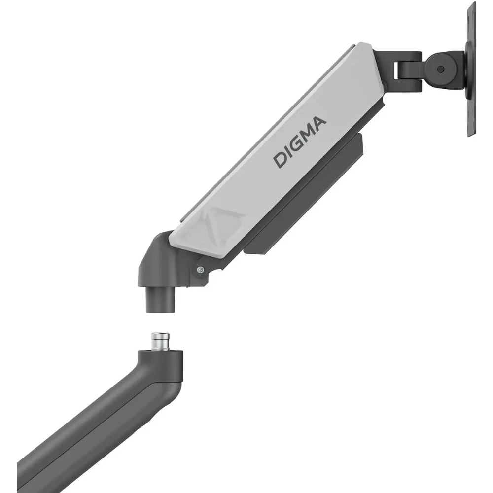 Кронштейн для мониторов ЖК Digma D-MM101 серый 17"-32" макс.9кг крепление к столешнице поворот и нак