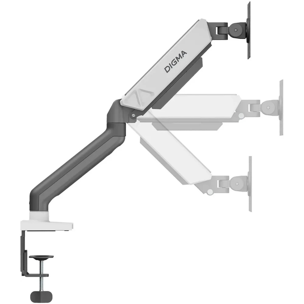Кронштейн для мониторов ЖК Digma D-MM101 серый 17"-32" макс.9кг крепление к столешнице поворот и нак