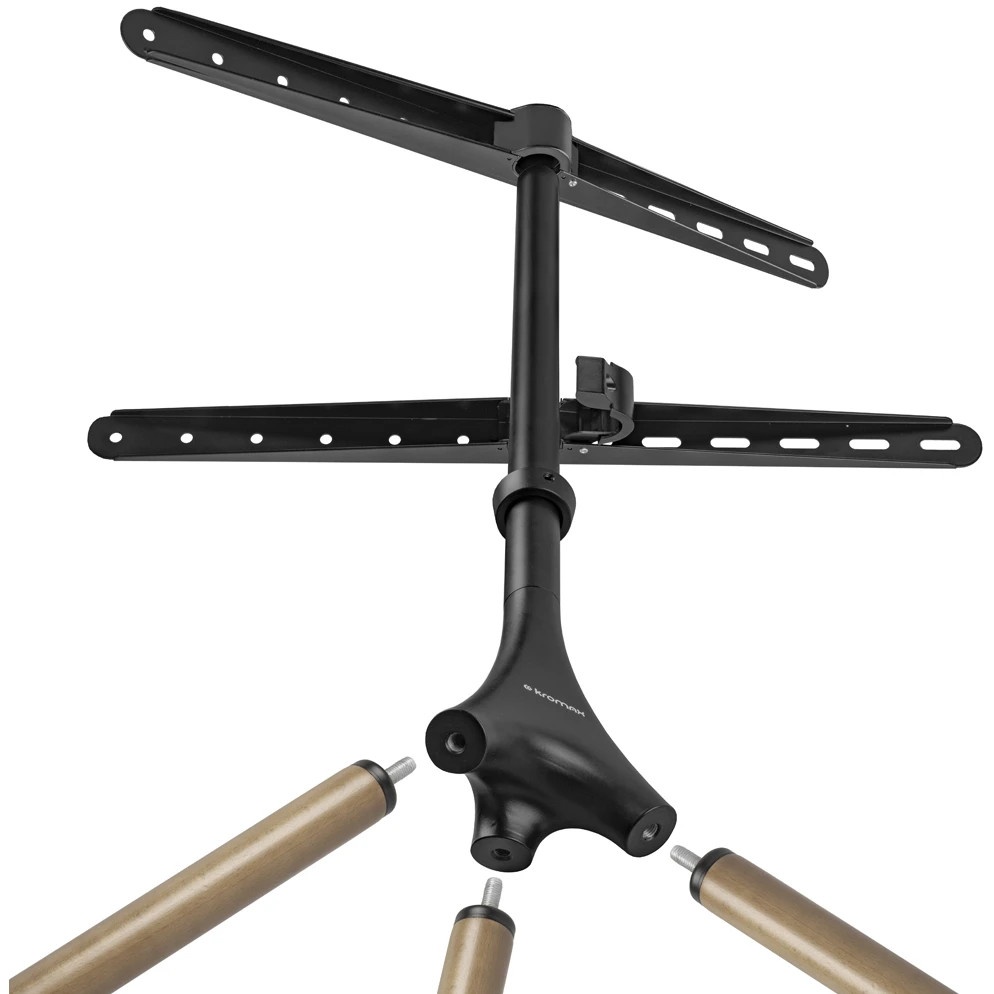 Кронштейн Kromax OMEGA-11 black/wood, 3 шт/уп, Стойка-тренога, для 1 TV 32"-70", max вес 35 кг, пов.