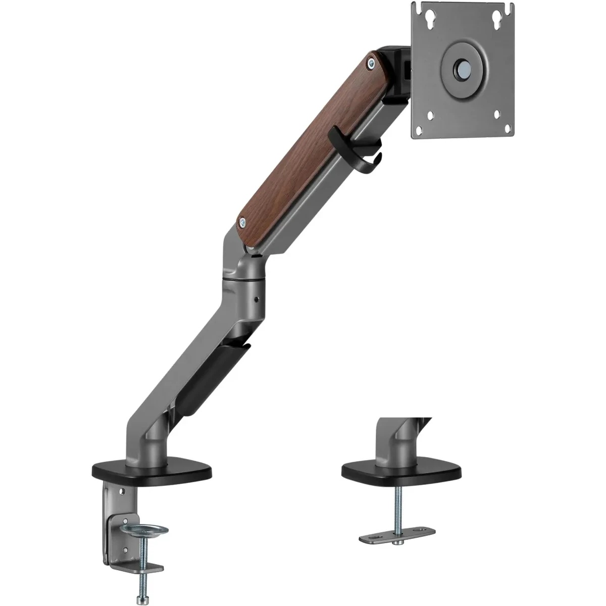 Кронштейн для мониторов Ultramounts UM734WD серый/коричневый 17"-27" макс.7кг крепление к столешнице