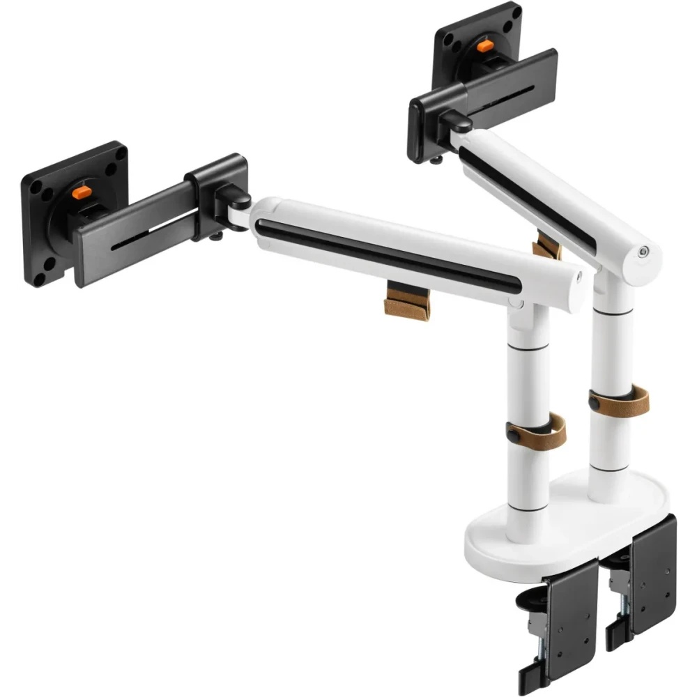 Кронштейн для мониторов Ultramounts UM727W белый 17"-32" макс.9кг крепление к столешнице поворот и н