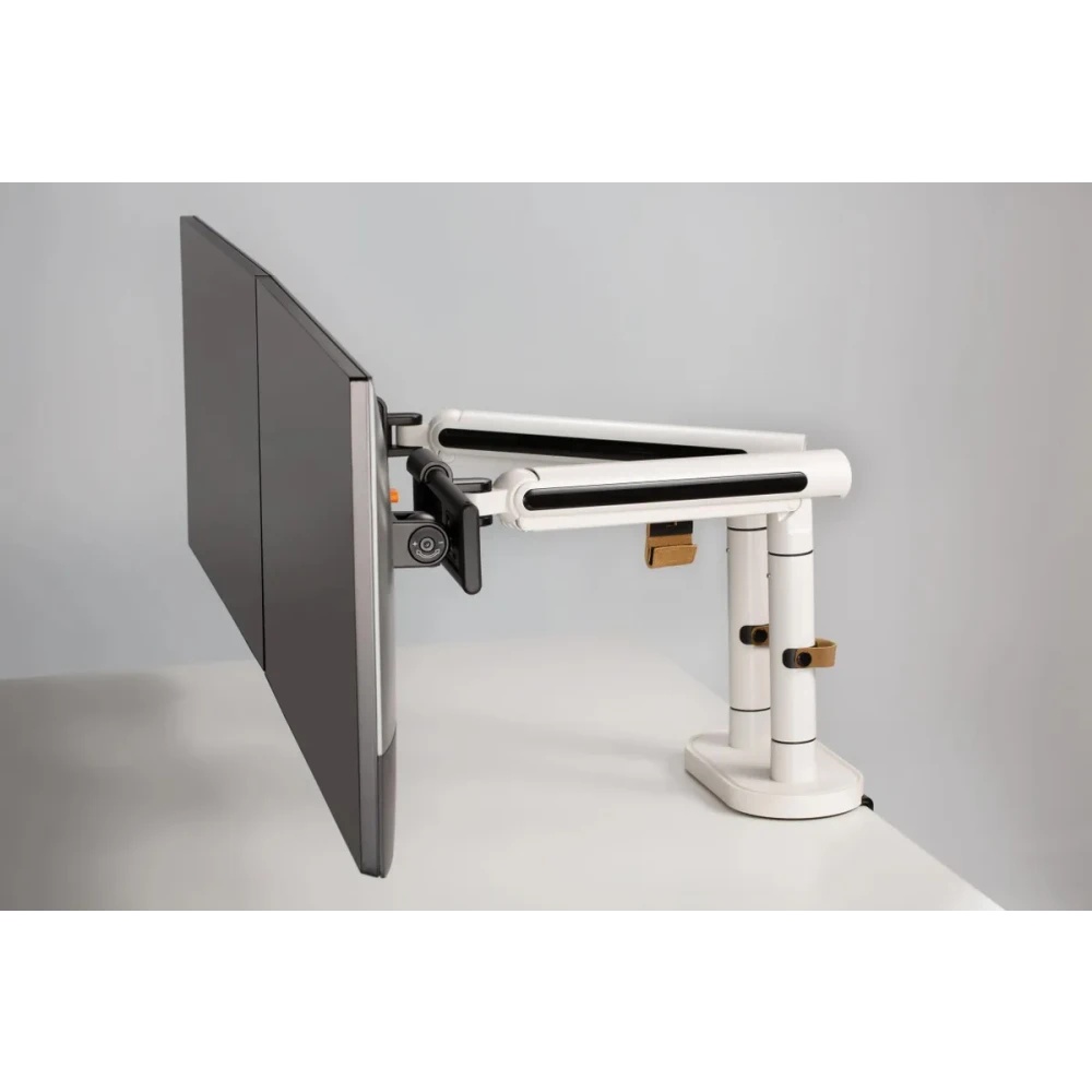Кронштейн для мониторов Ultramounts UM727W белый 17"-32" макс.9кг крепление к столешнице поворот и н
