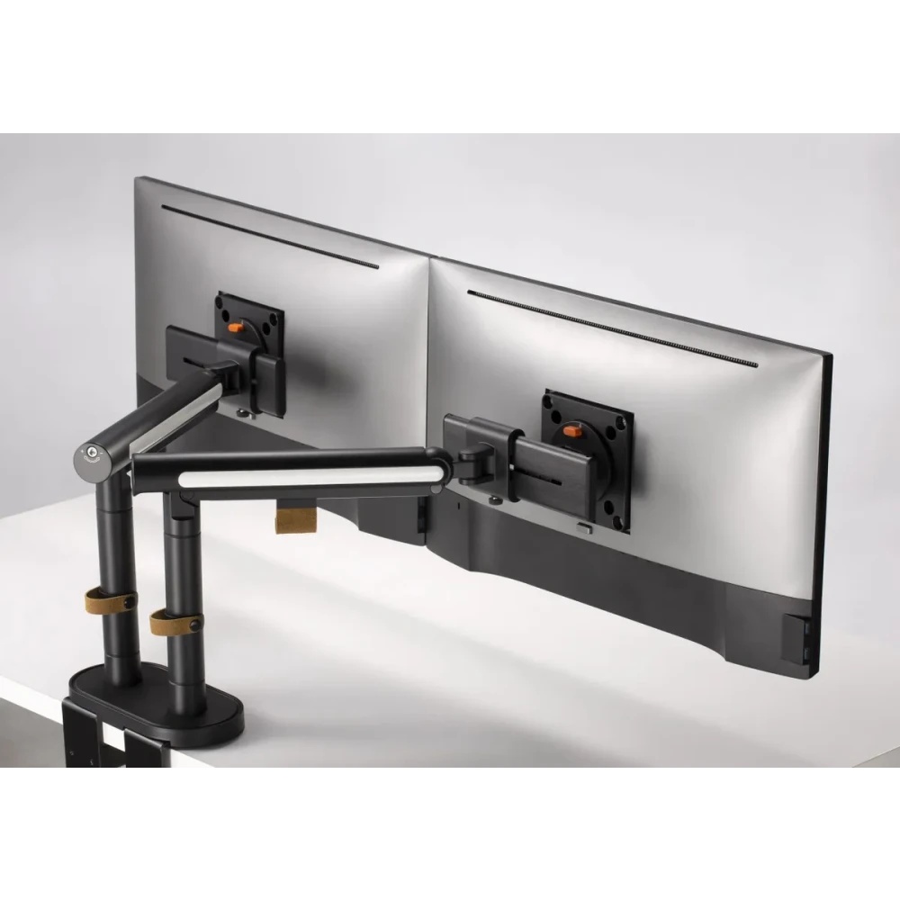 Кронштейн для мониторов Ultramounts UM727B черный 17"-32" макс.9кг крепление к столешнице поворот и