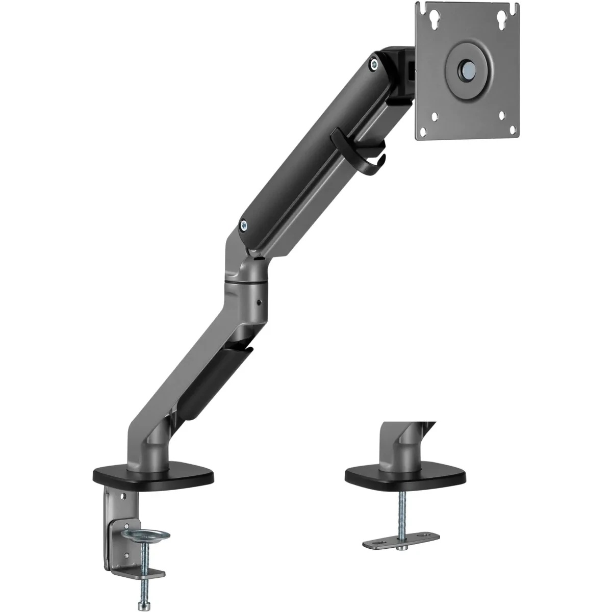 Кронштейн для мониторов Ultramounts UM734BL серый/черный 17"-27" макс.7кг крепление к столешнице пов