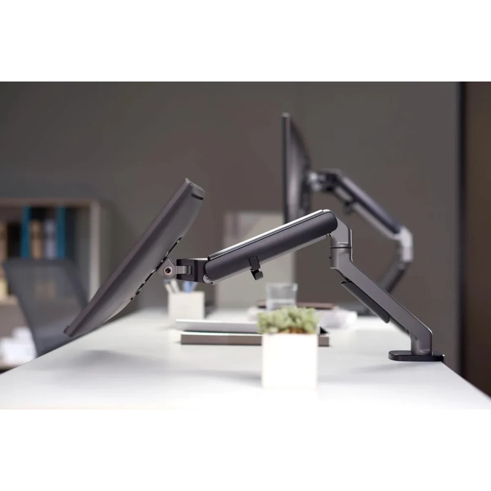 Кронштейн для мониторов Ultramounts UM734BL серый/черный 17"-27" макс.7кг крепление к столешнице пов