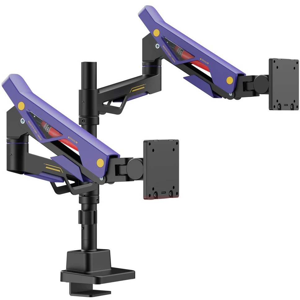 Кронштейн для мониторов Ultramounts UM742BP черный/фиолетовый 24"-57" макс.27кг крепление к столешни