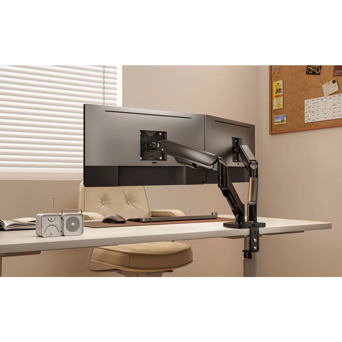Кронштейн для мониторов Cactus CS-VM-MG-82-BK черный/белый 17"-32" макс.9кг настольный поворот и нак