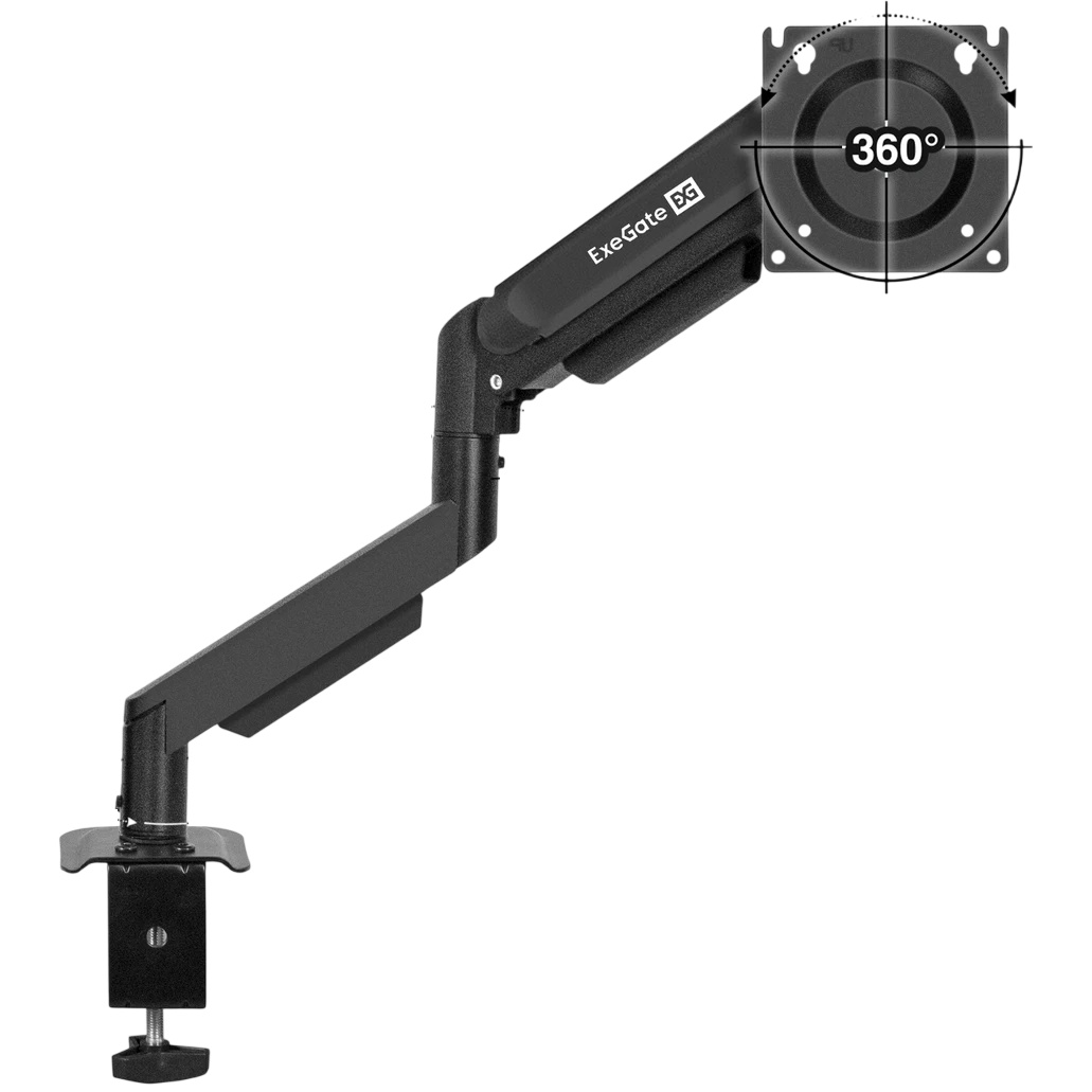 Кронштейн для монитора 13"-32" настольный ExeGate EDM1-3210-03GS (газовая пружина, VESA 75x75, 100x1