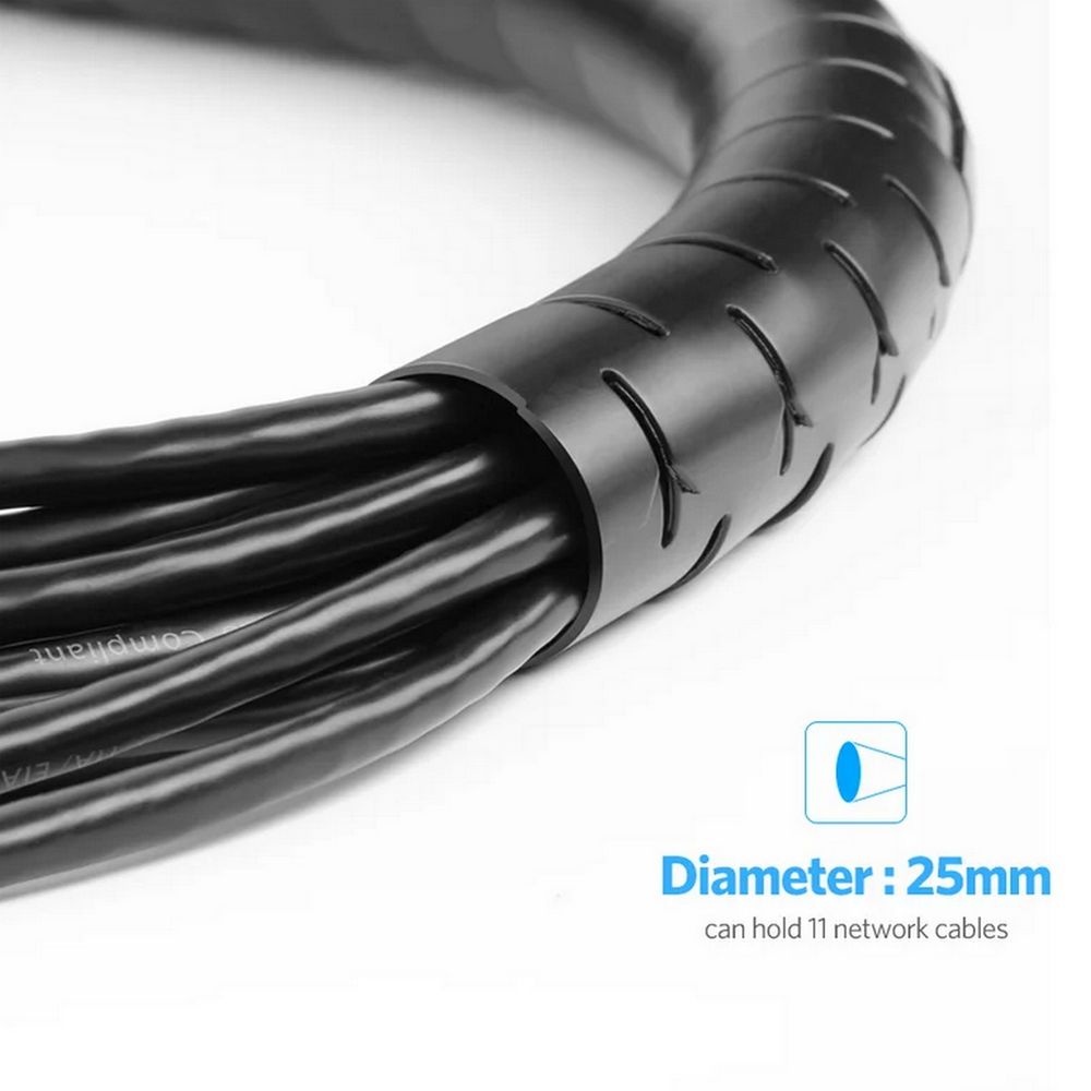 Трубка защитная для проводов UGREEN LP121 (30819) Protection Tube. Диаметр: 25 мм. Длина:3 м. Цвет:
