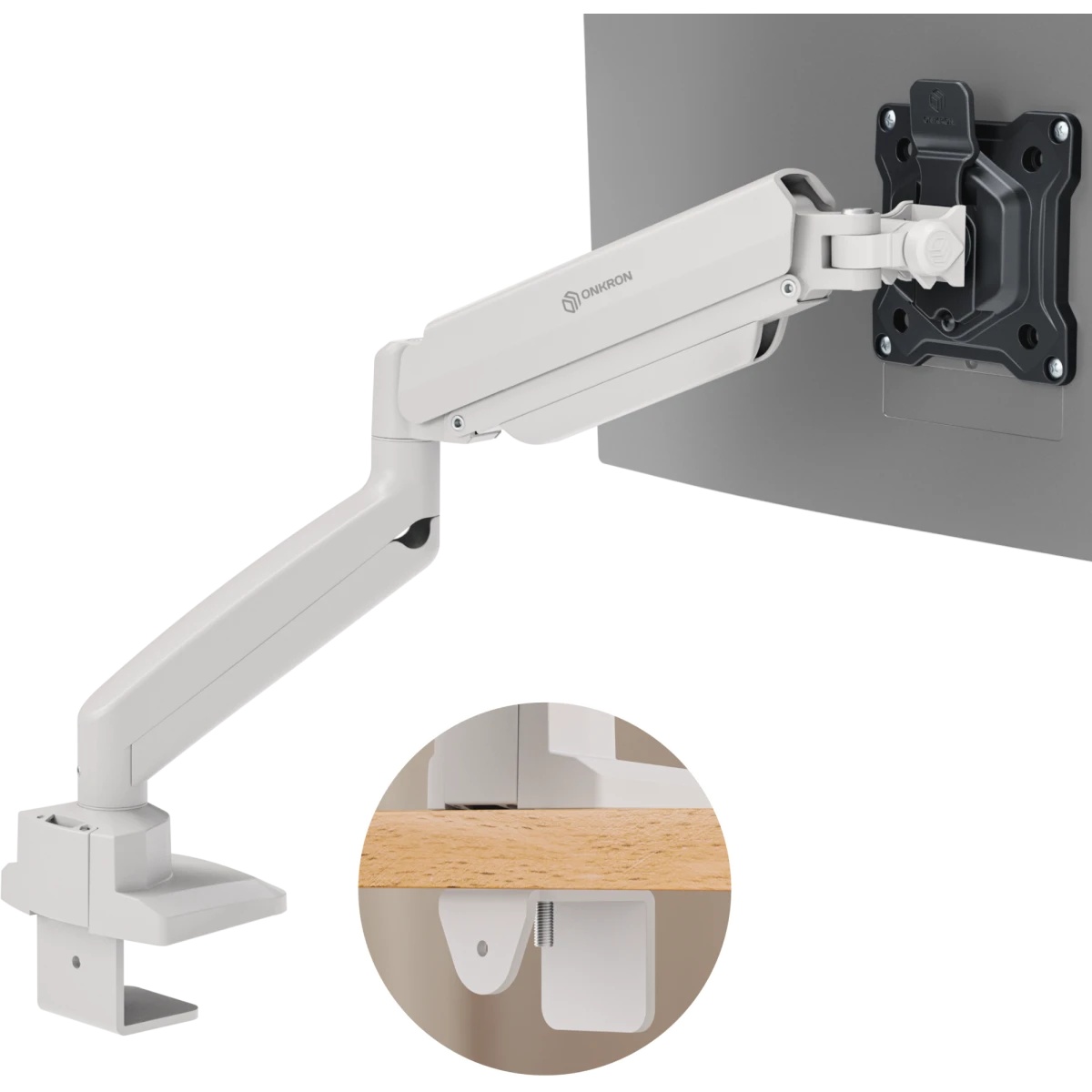 Кронштейн для мониторов Onkron G80 BW черный/белый 13"-32" макс.8кг настольный поворот и наклон верт