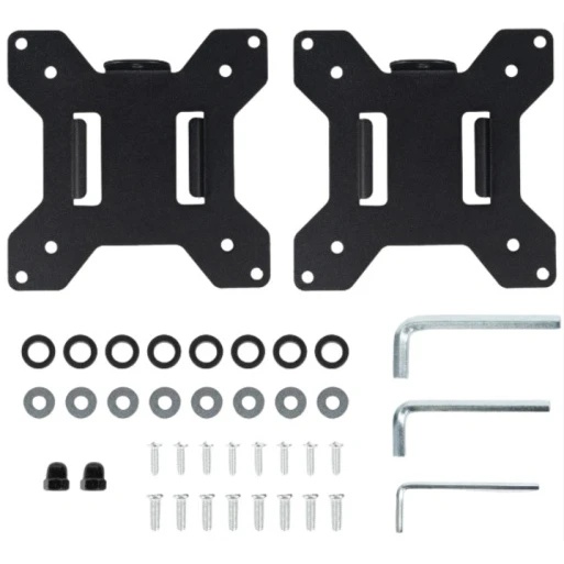 Кронштейн для монитора Filum FL-DMT002DB черный, подставка на стол, два монитора, VESA: 75/100, 10-3