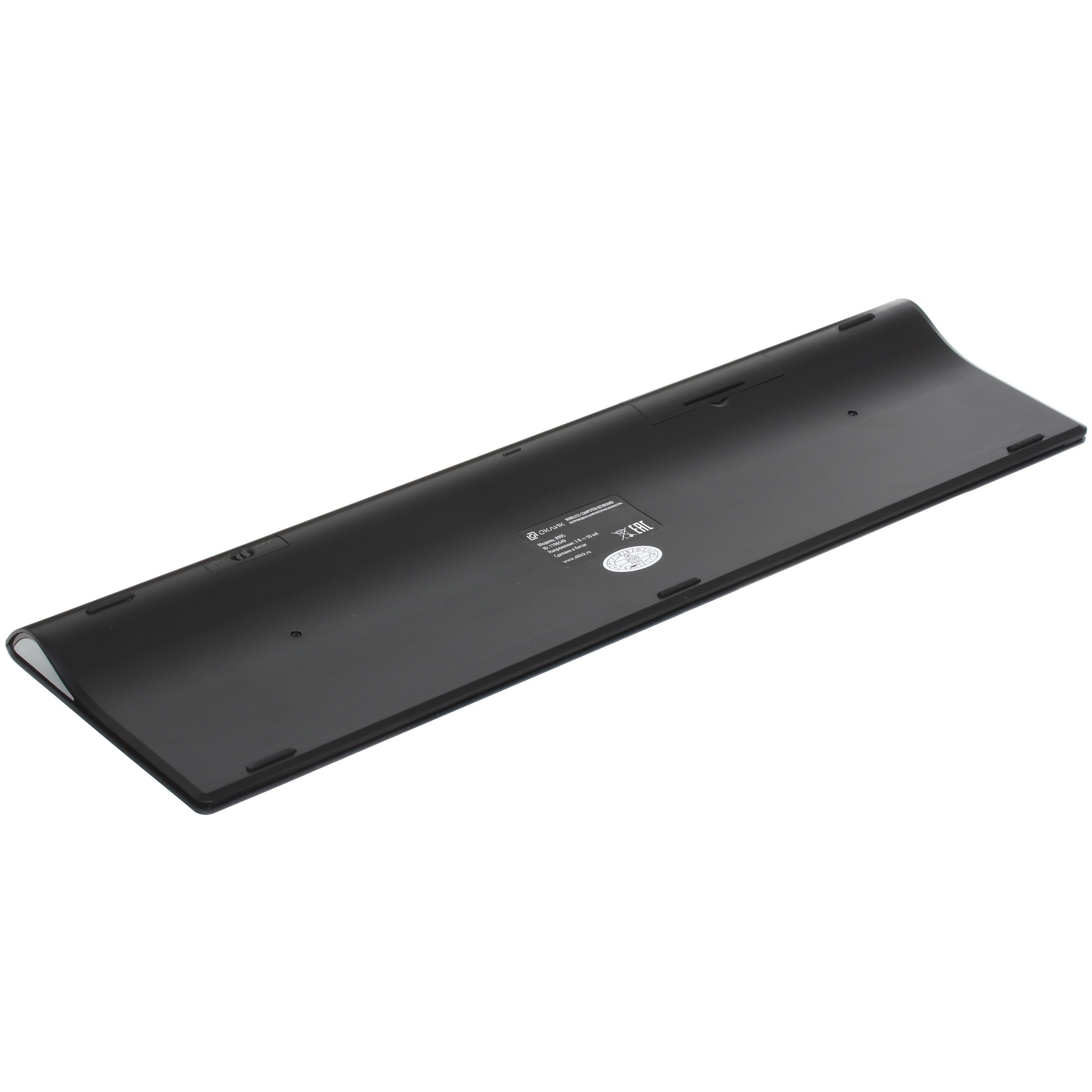 Клавиатура Oklick 890S серый USB беспроводная slim