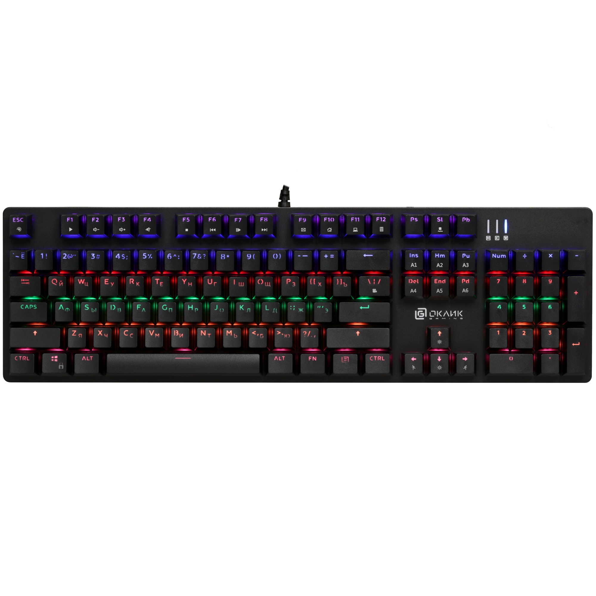 Клавиатура Oklick 990 G2 (1875240) проводная, USB, черный