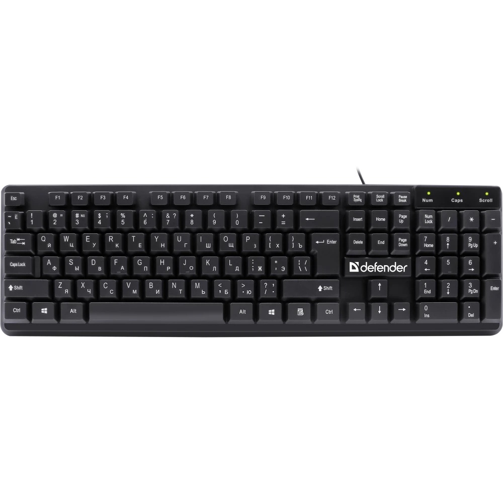 Клавиатура Defender Symbol HB-559 RU проводная USB чёрный