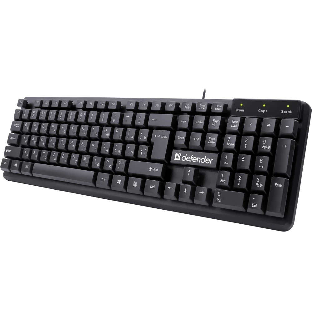 Клавиатура Defender Symbol HB-559 RU проводная USB чёрный