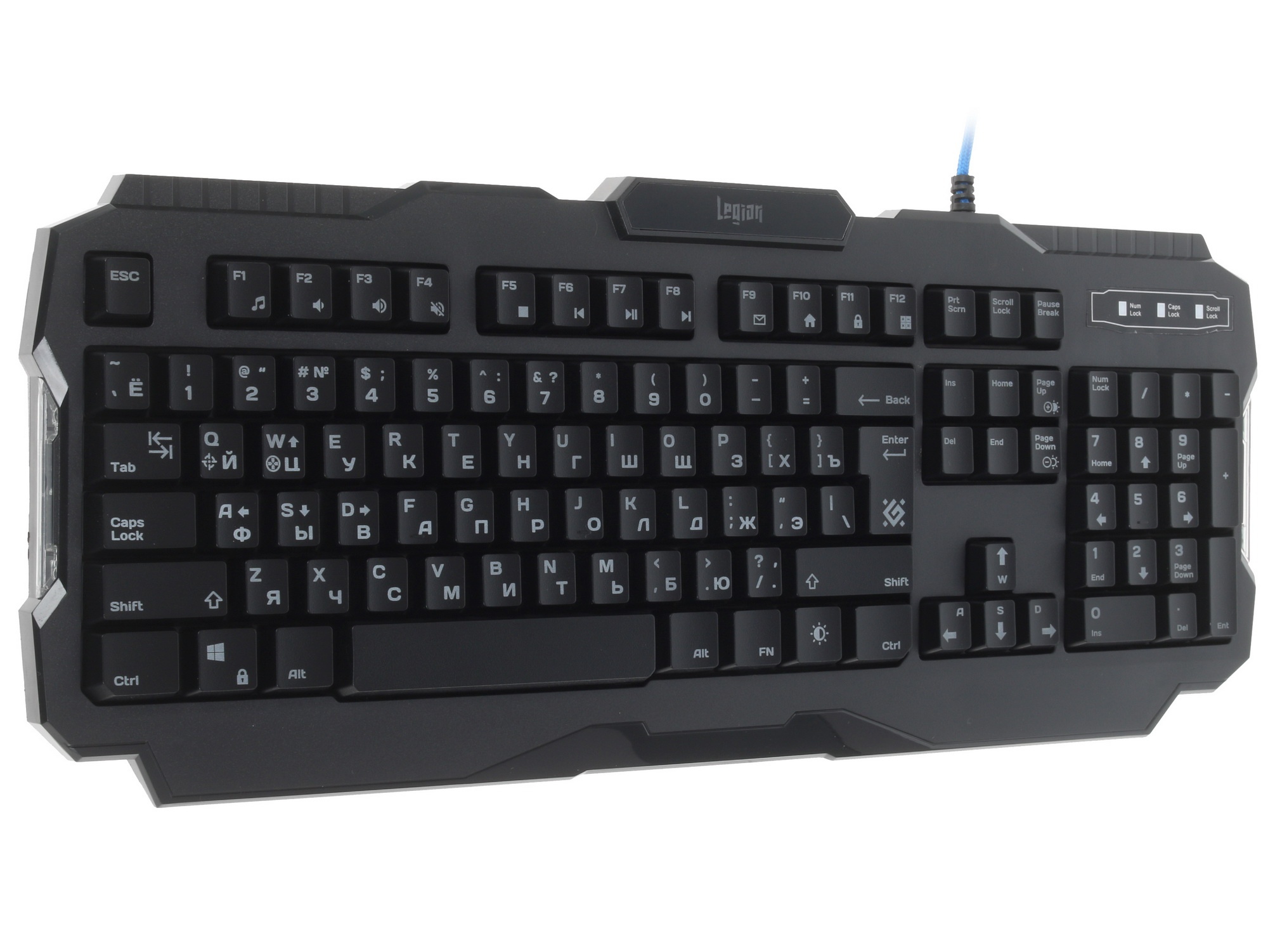 Клавиатура Defender Legion GK-010DL RUпроводная, USB, чёрный