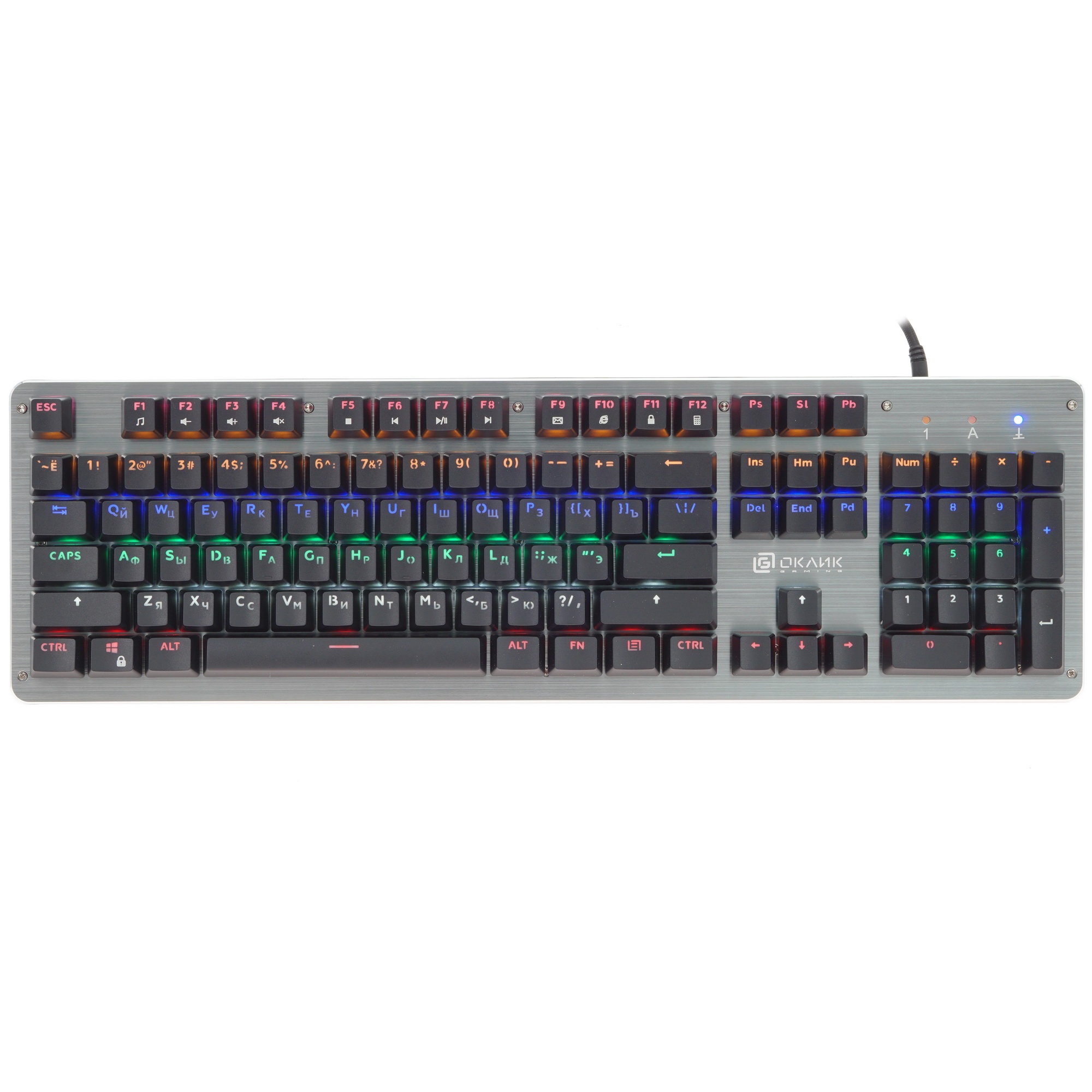 Клавиатура Oklick 970G DARK KNIGHT механическая черный USB Gamer LED