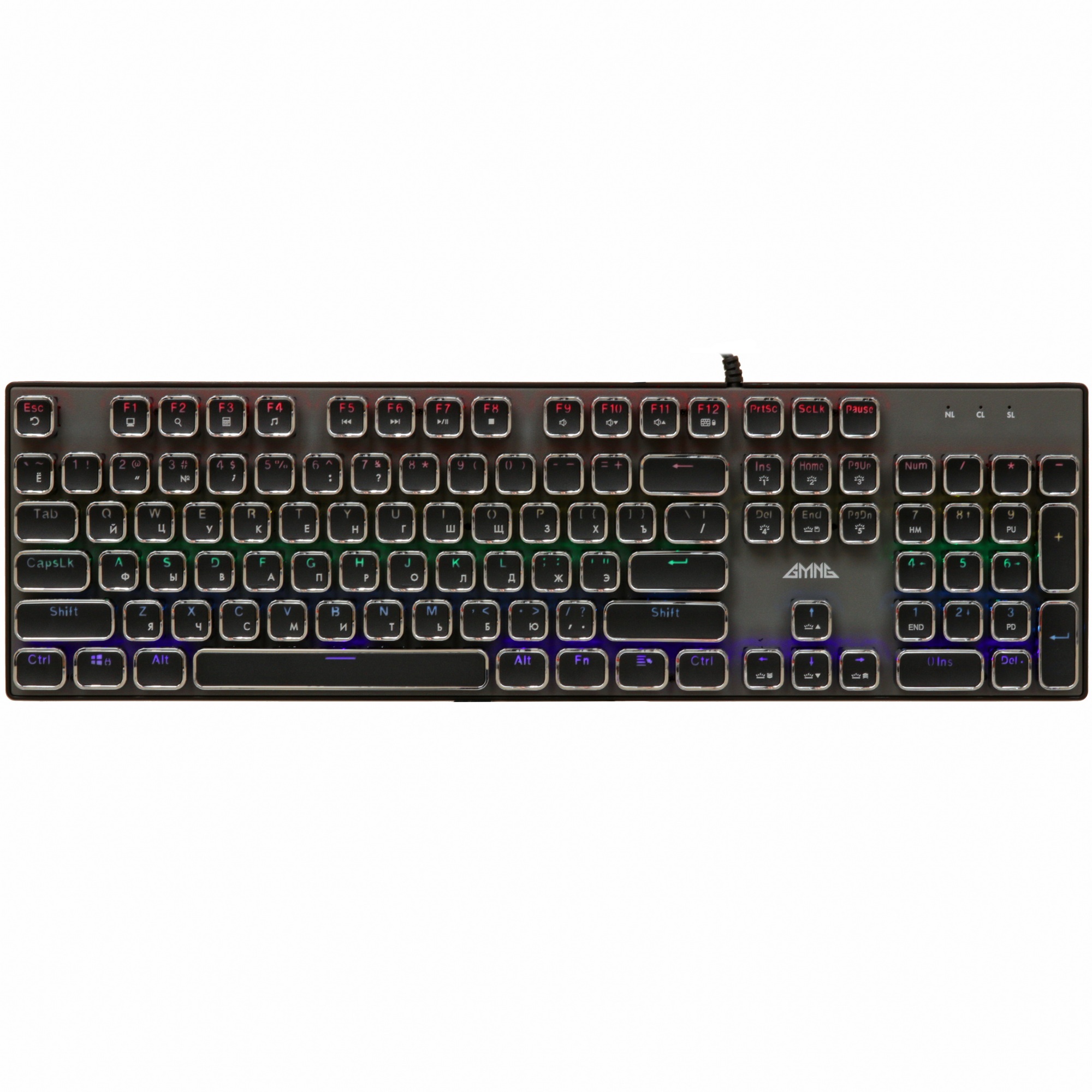 Клавиатура GMNG GG-KB815X (1913914) проводная, USB, черный + белый