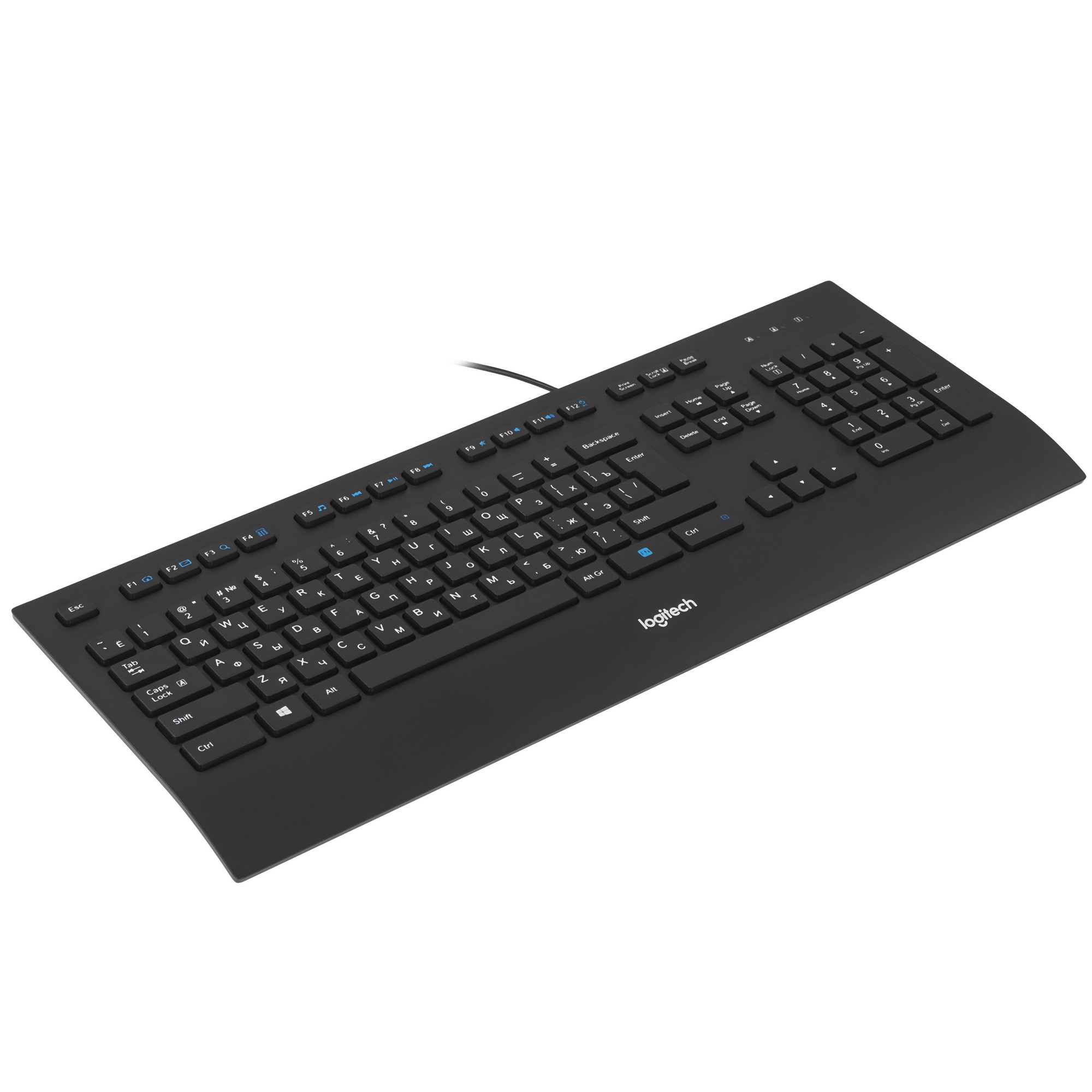 Клавиатура Logitech Keyboard K280E (920-005215) проводная USB черный
