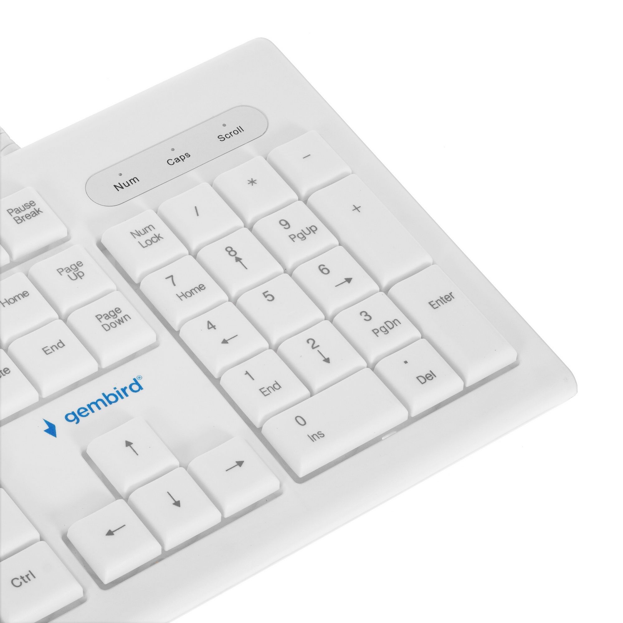 Клавиатура Gembird KB-8354U проводная, USB, бежевый/белый