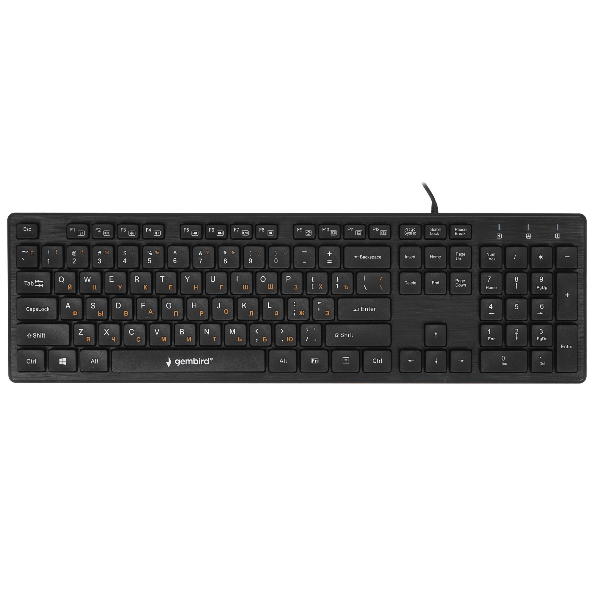 Клавиатура Gembird KB-8360U проводная, USB, черный