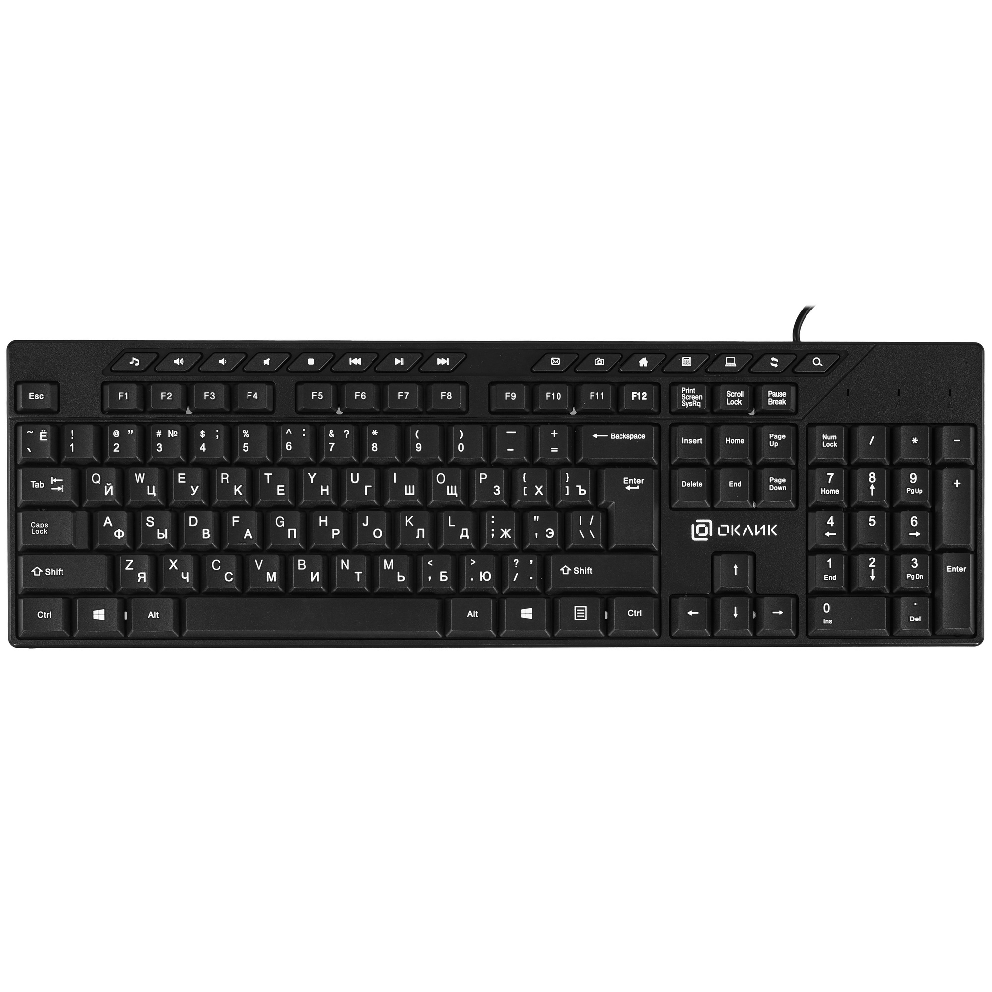 Клавиатура Oklick 125M проводная, USB, черный
