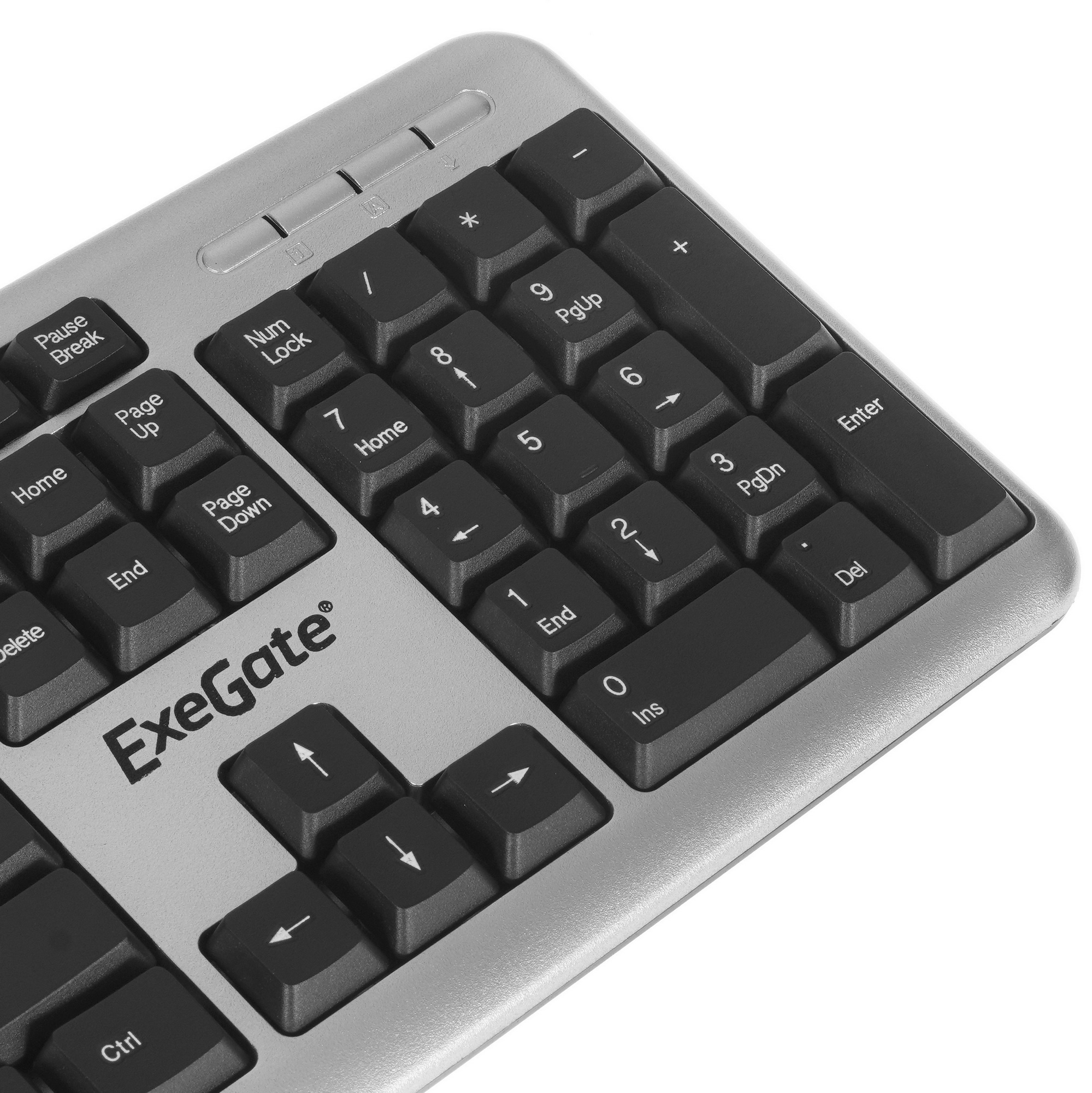 Клавиатура ExeGate LY-401 (EX264086RUS) проводная, USB, серебристый