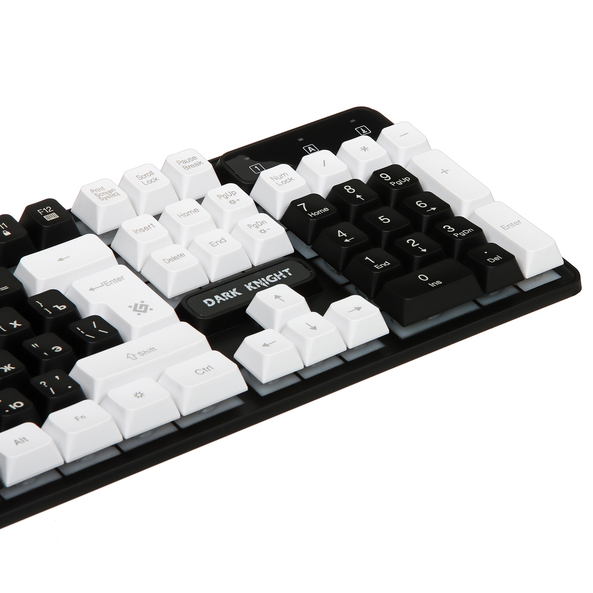 Клавиатура Defender Dark Knight GK-077  проводная, USB, чёрный/белый