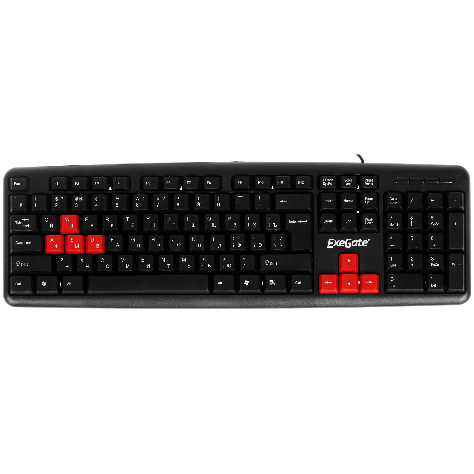 Клавиатура ExeGate LY-403 (EX264080RUS) проводная, USB, черный