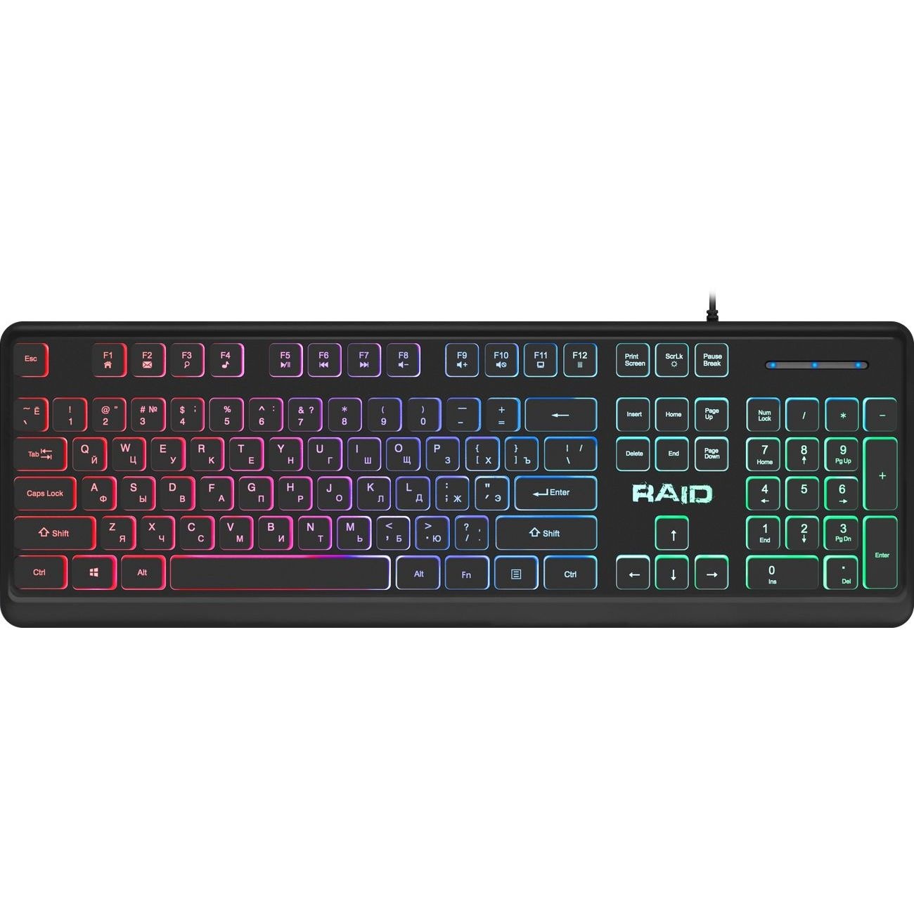 Клавиатура Defender Raid GK-778DL  проводная, USB, черный