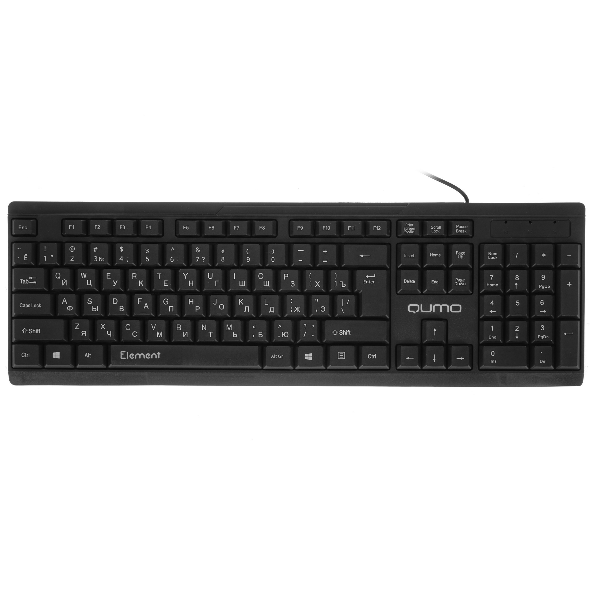 Клавиатура Qumo office Element К65, проводная, 104