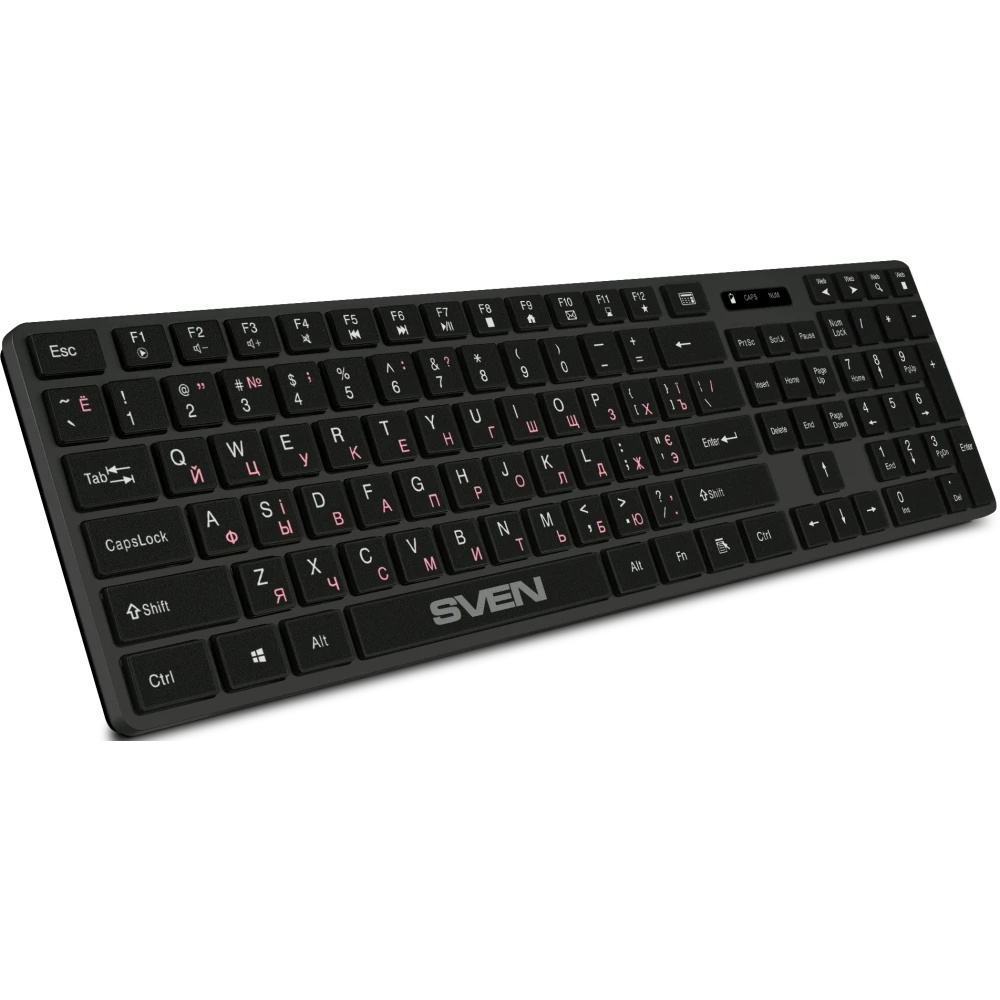 Клавиатура SVEN KB-E5300W беспроводная USB чёрный