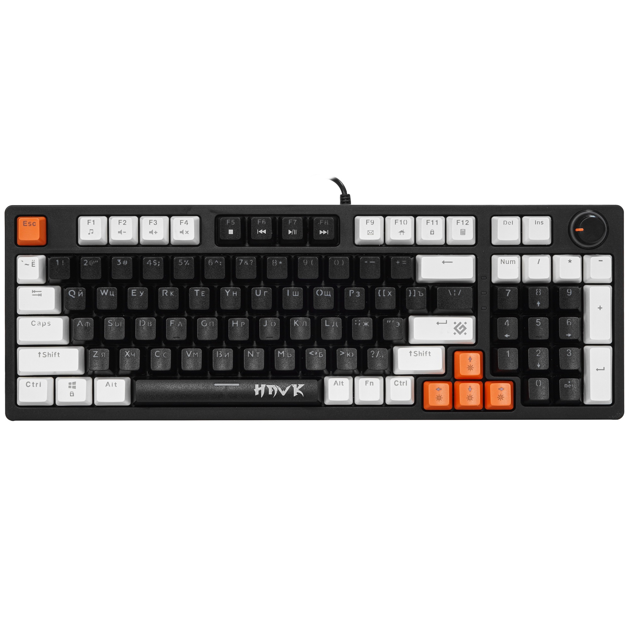 Клавиатура Defender Hawk GK-418  проводная, USB, белый + голубой