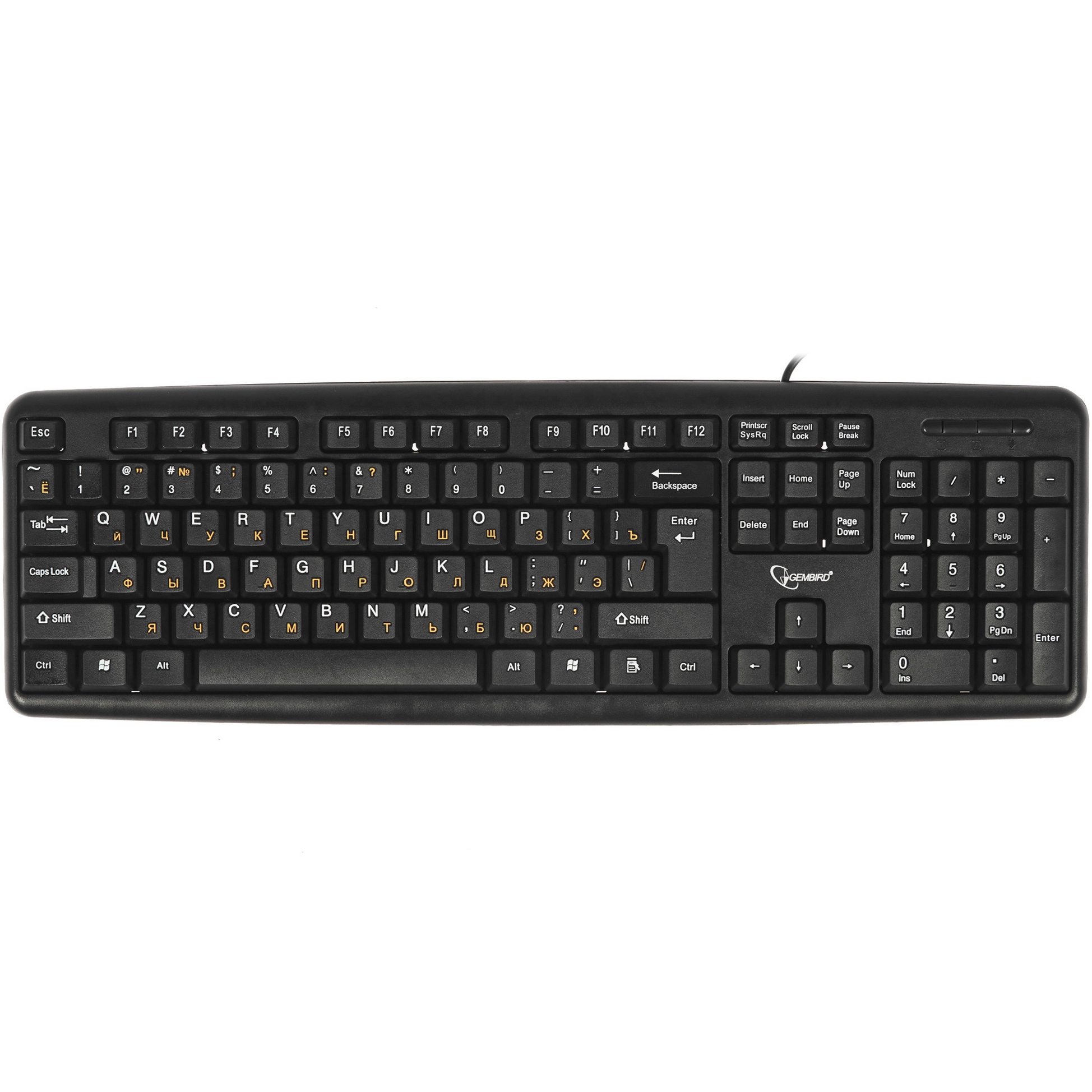 Клавиатура Gembird KB-8320U-BL проводная, USB, черный